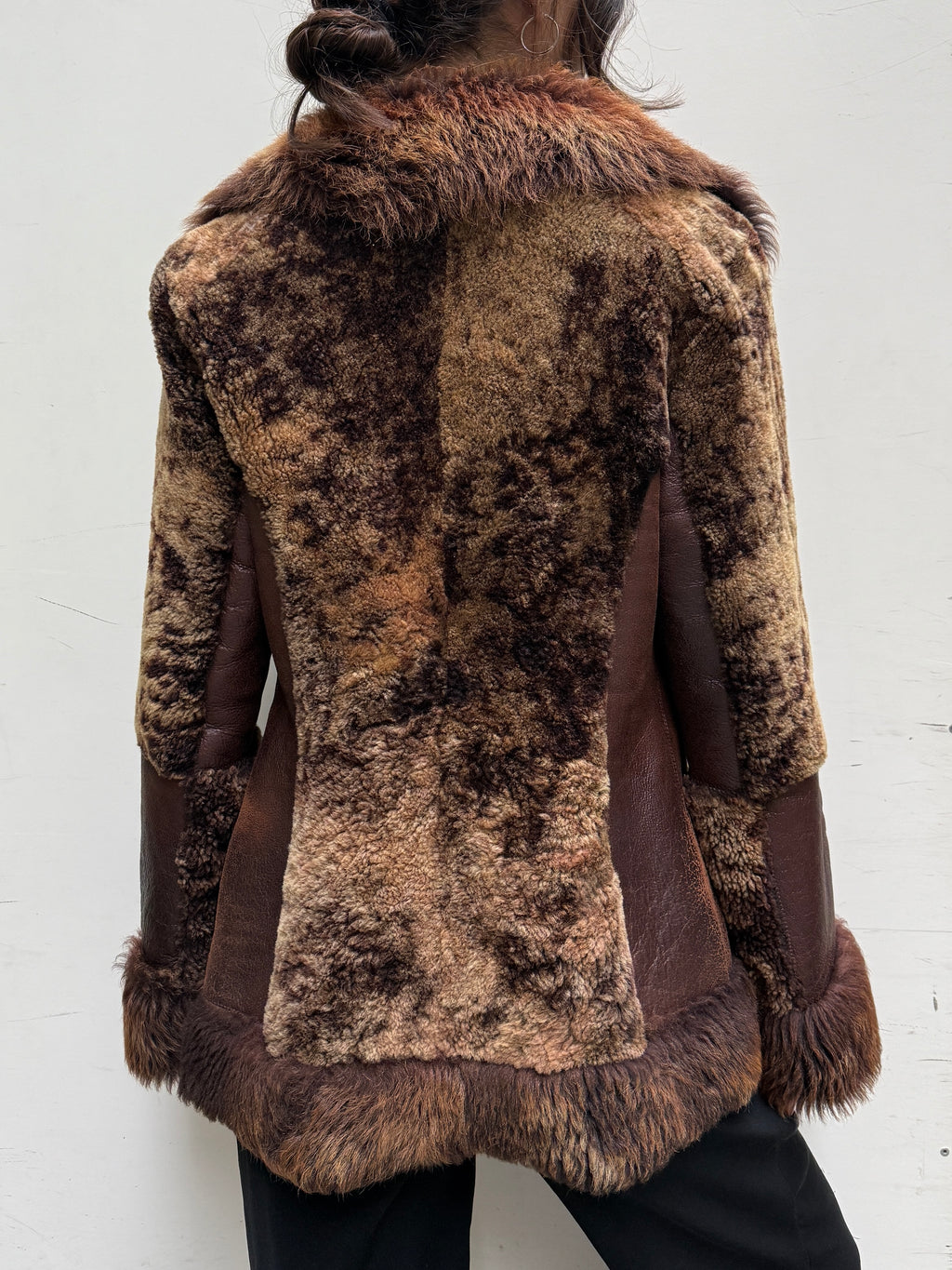 Vintage 100% Genuine Lamb Shearling Leather Coat M