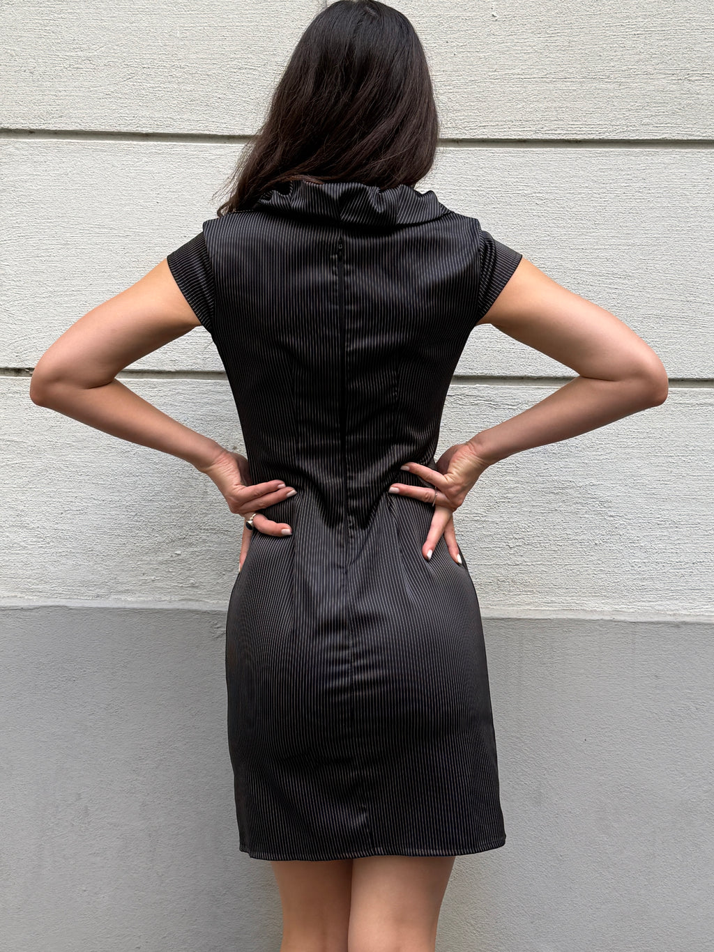 Vintage 90’s Asymmetrical Button Tailored Dress S