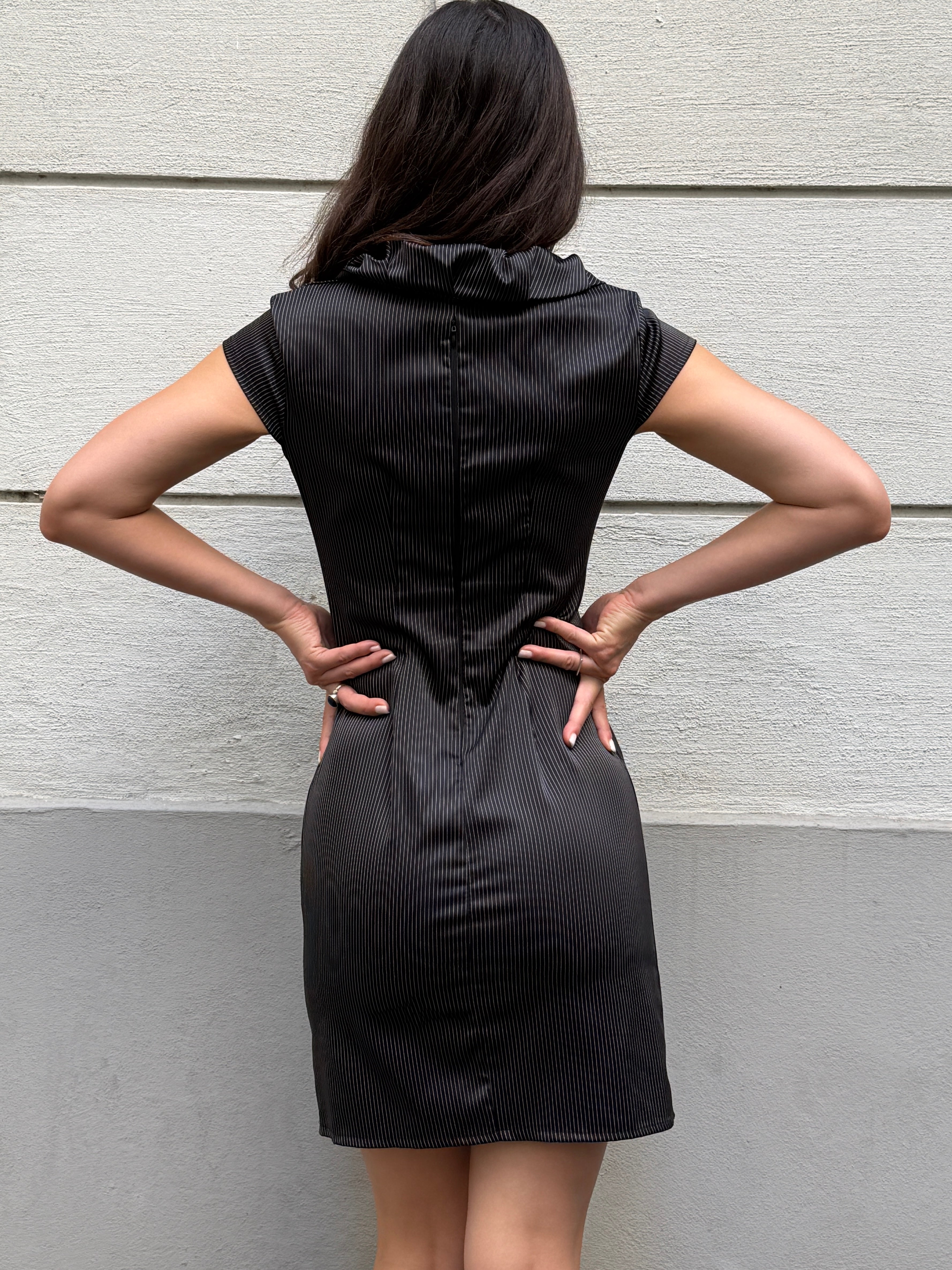 Vintage 90’s Asymmetrical Button Tailored Dress S
