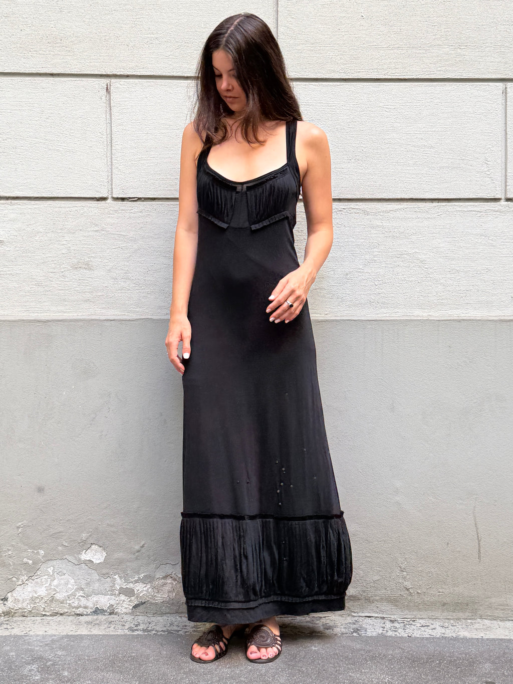 Y2K Cop Copine Maxi Jersey Dress M/L