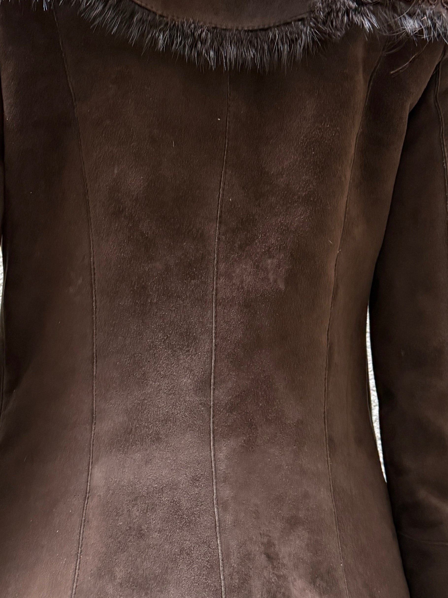 Vintage 100% Genuine Lamb Shearling & Leather, Mink, Persian Lamb Coat S