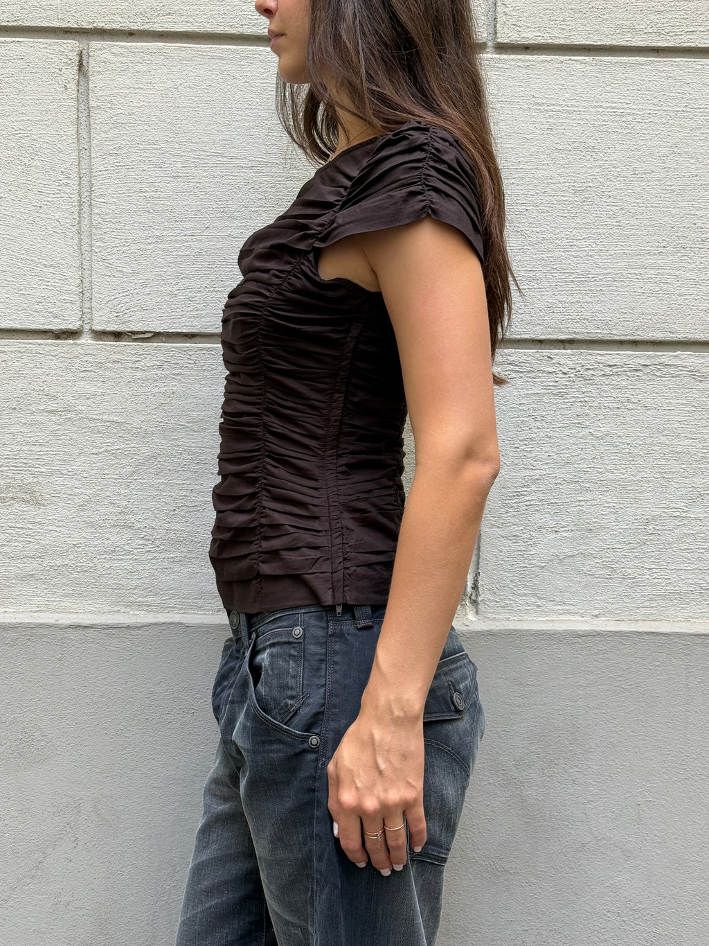 Vintage Y2K Brown Linen Blend