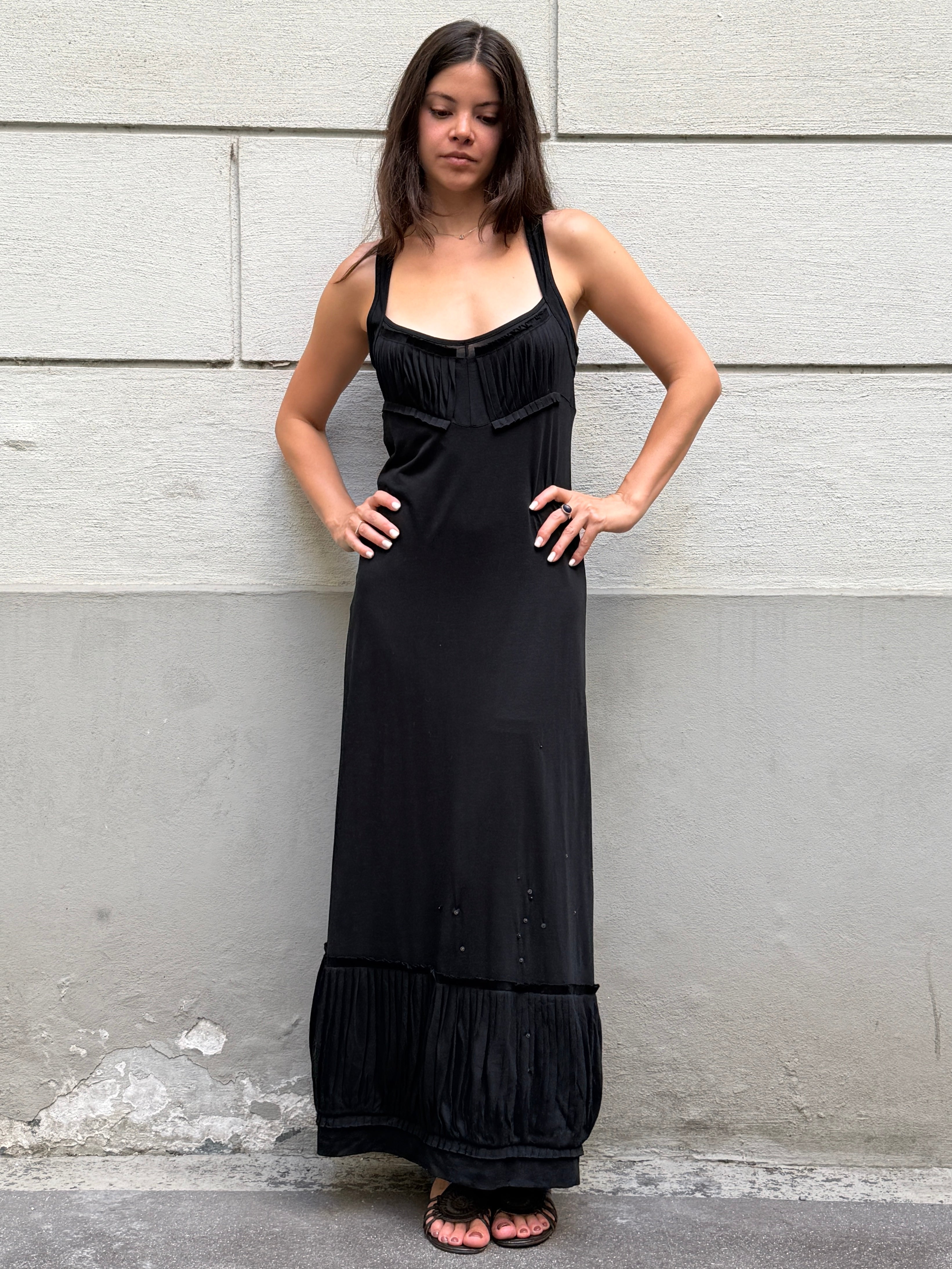 Y2K Cop Copine Maxi Jersey Dress M/L