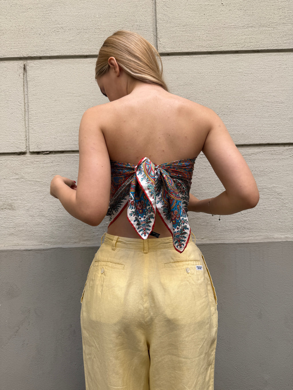 Vintage 100% Silk Paisley Scarf