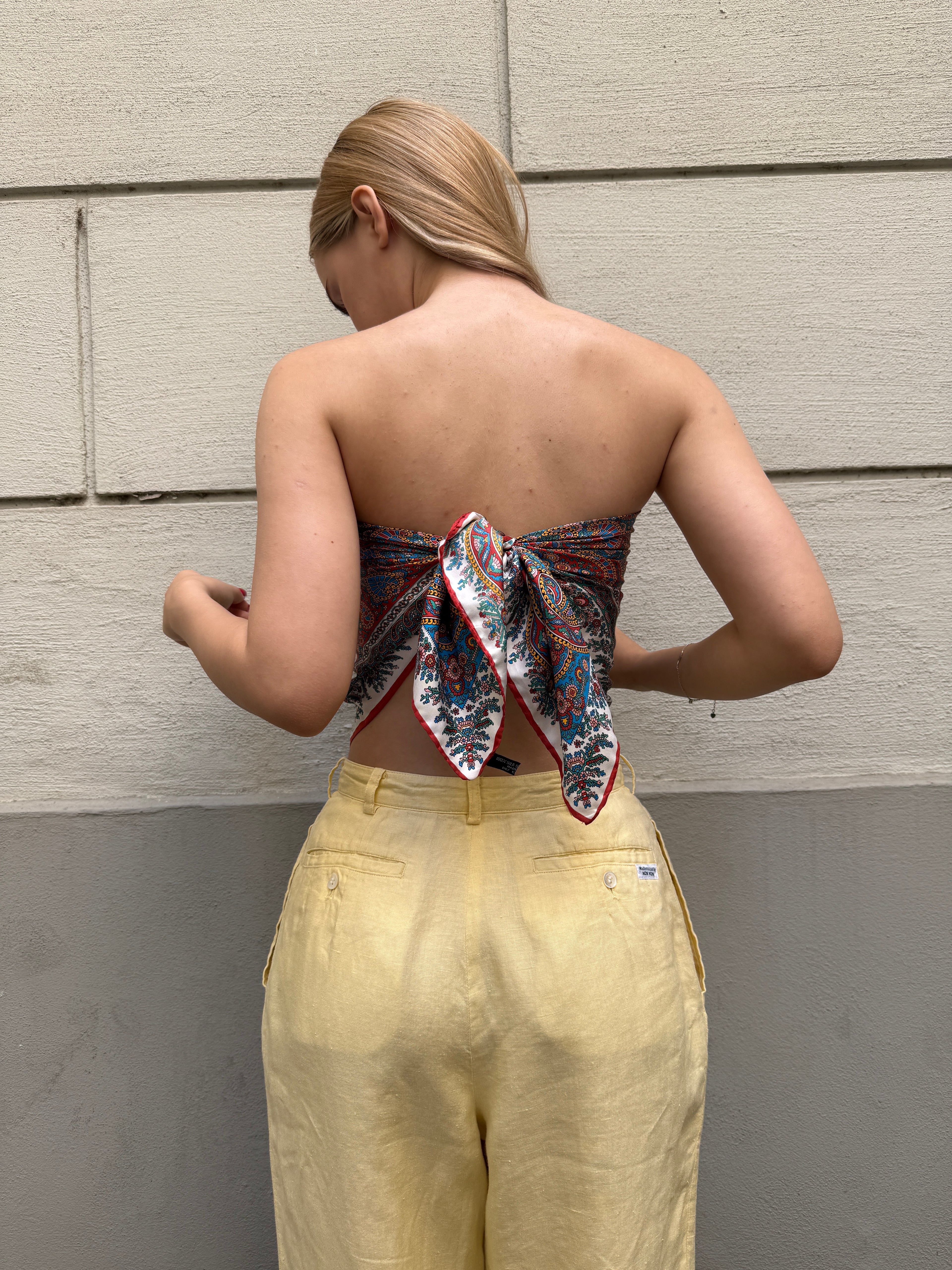 Vintage 100% Silk Paisley Scarf