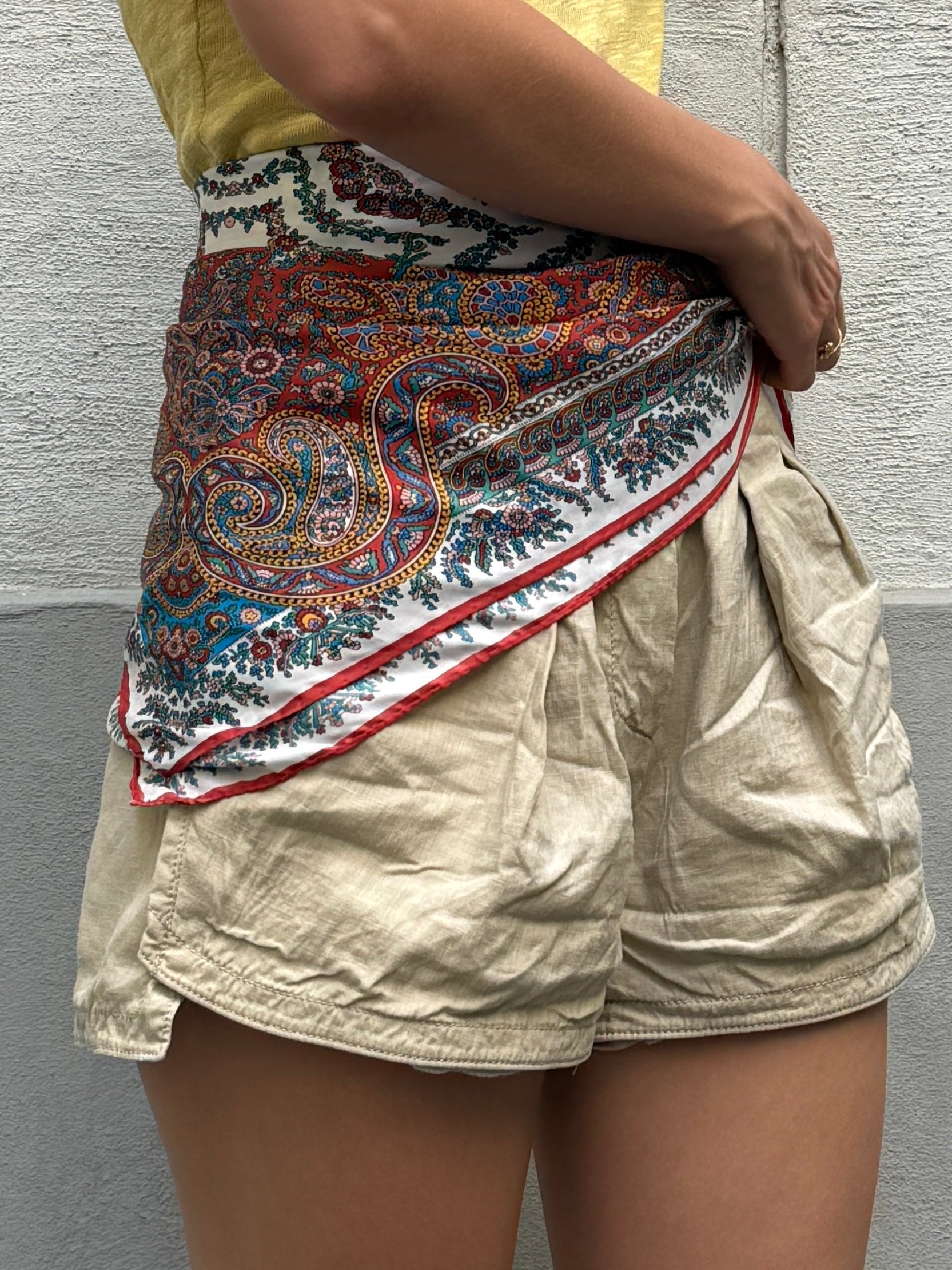 Vintage 100% Silk Paisley Scarf