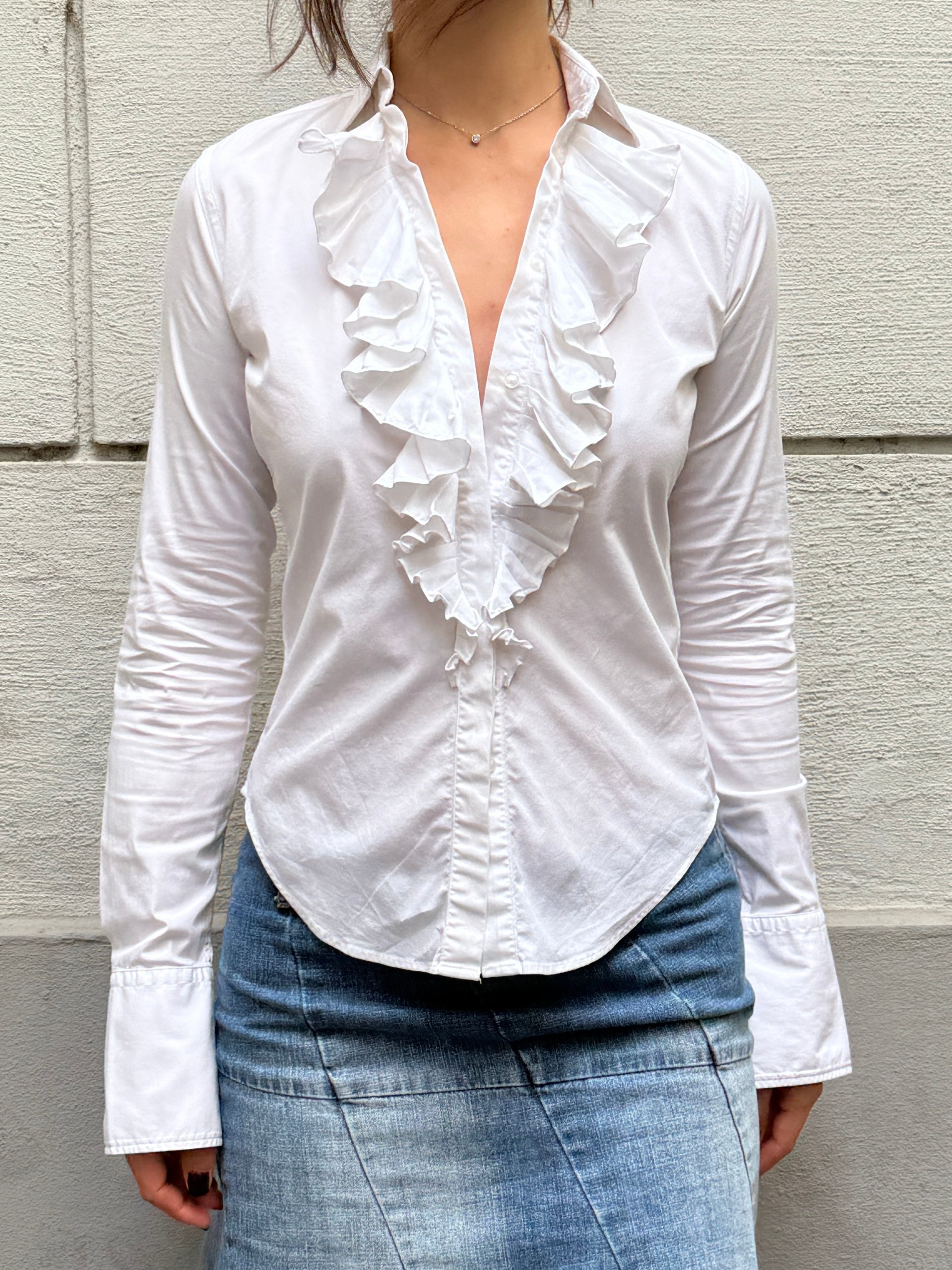 Vintage 100% Cotton Ralph Lauren Button Down Blouse S