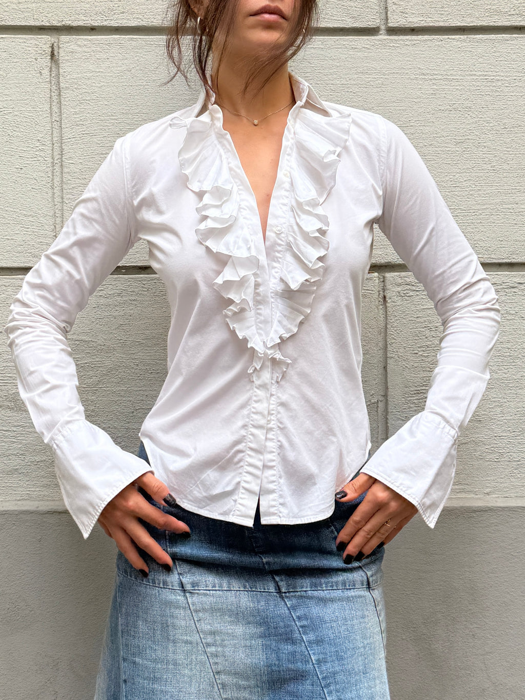 Vintage 100% Cotton Ralph Lauren Button Down Blouse S