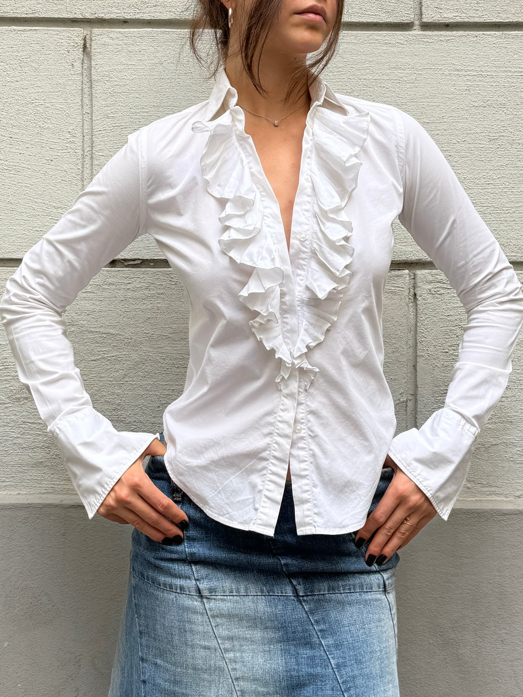 Vintage 100% Cotton Ralph Lauren Button Down Blouse S