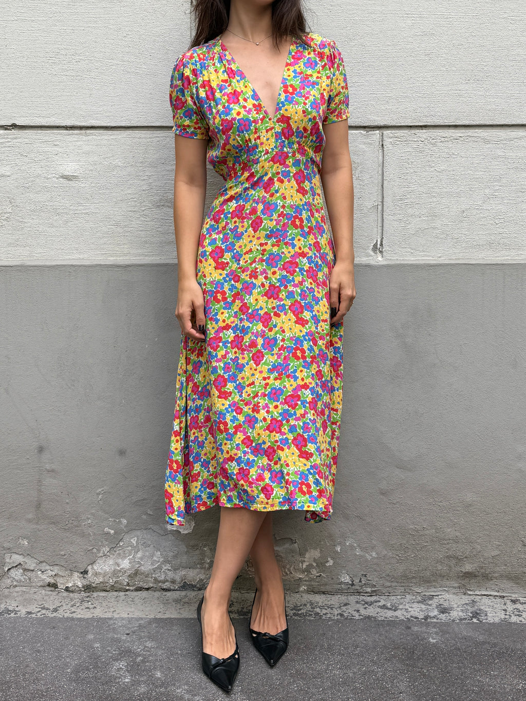 Faithfull the Brand Floral Midi Dress S