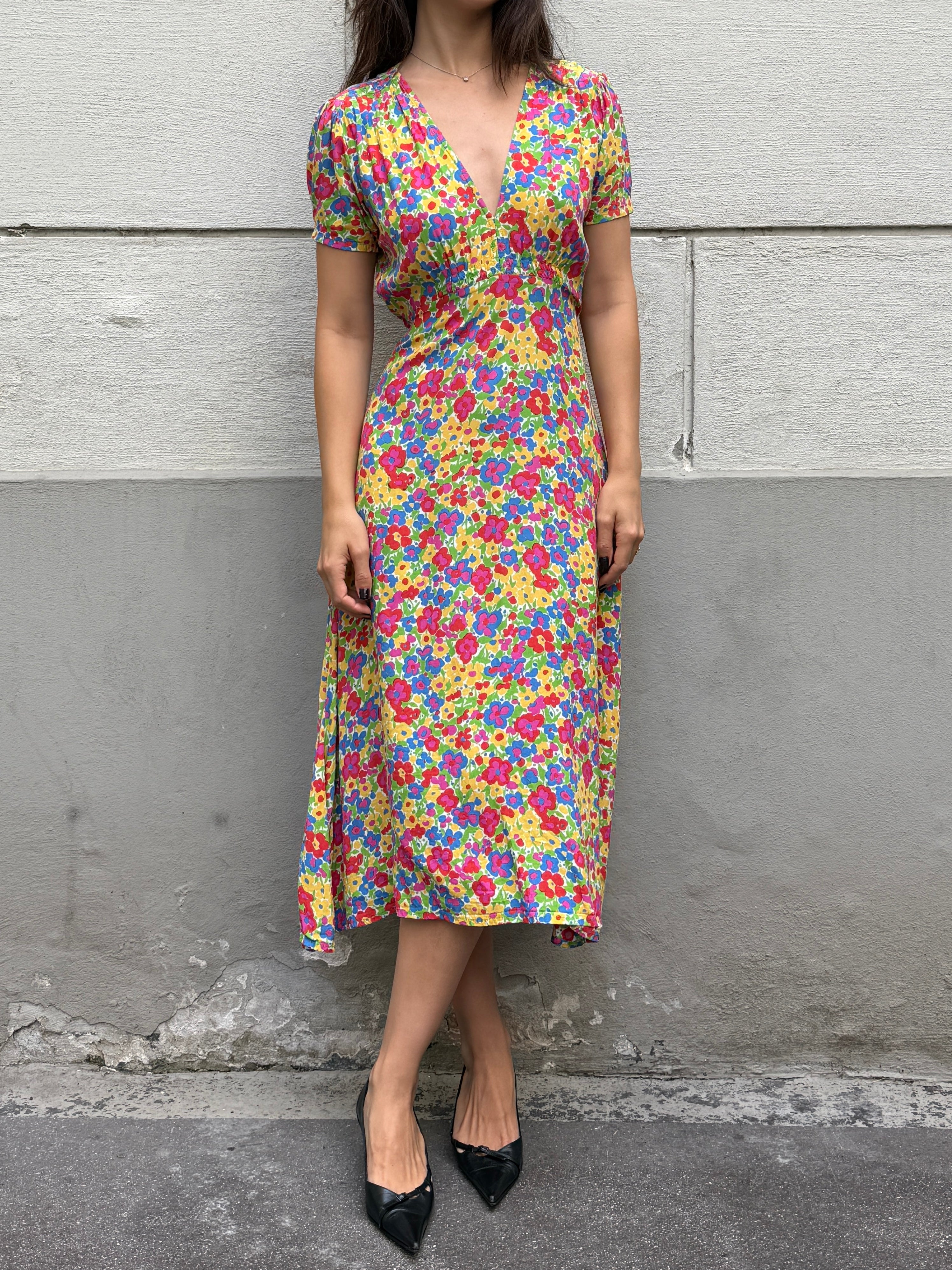 Faithfull the Brand Floral Midi Dress S