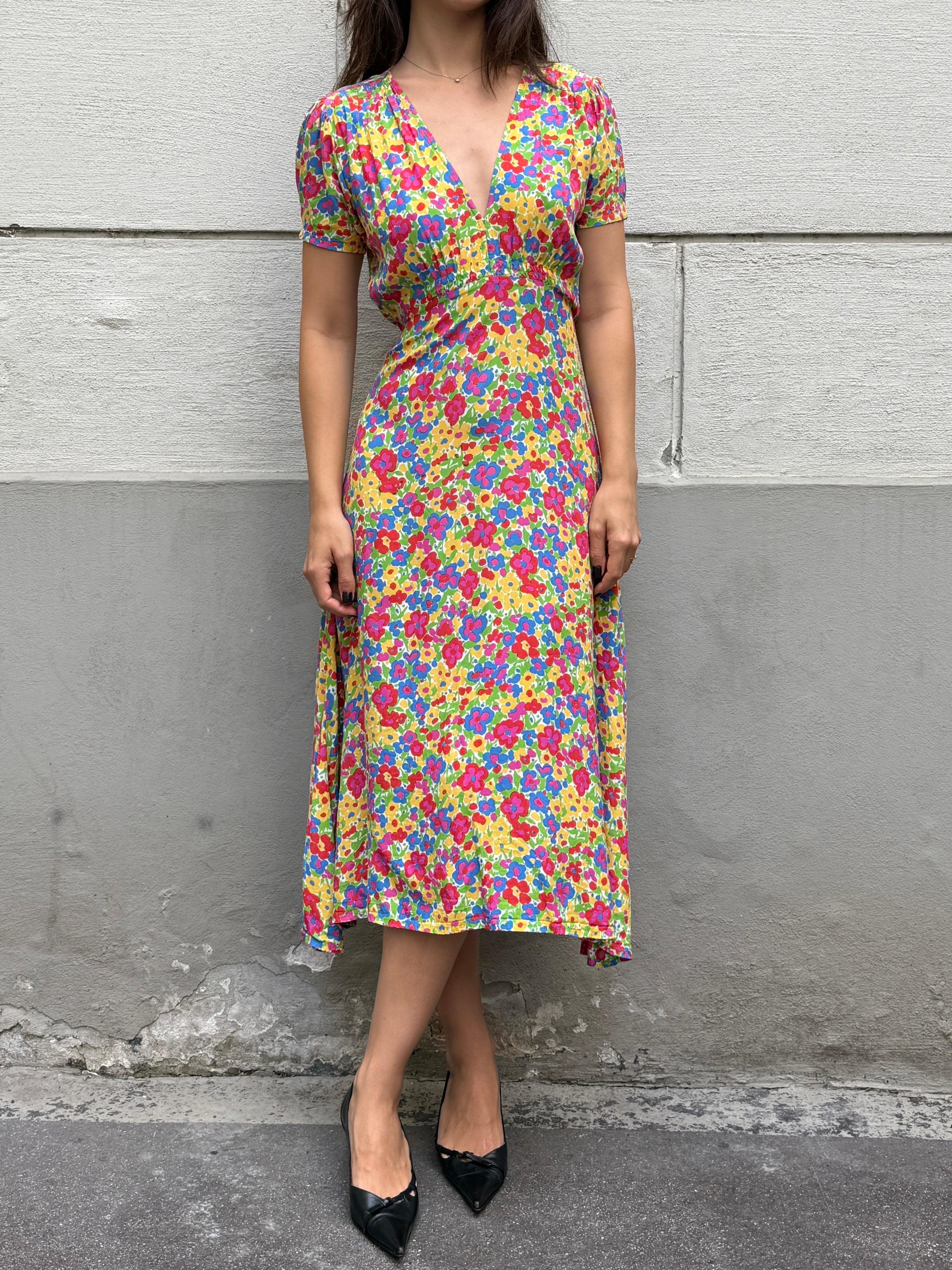 Faithfull the Brand Floral Midi Dress S