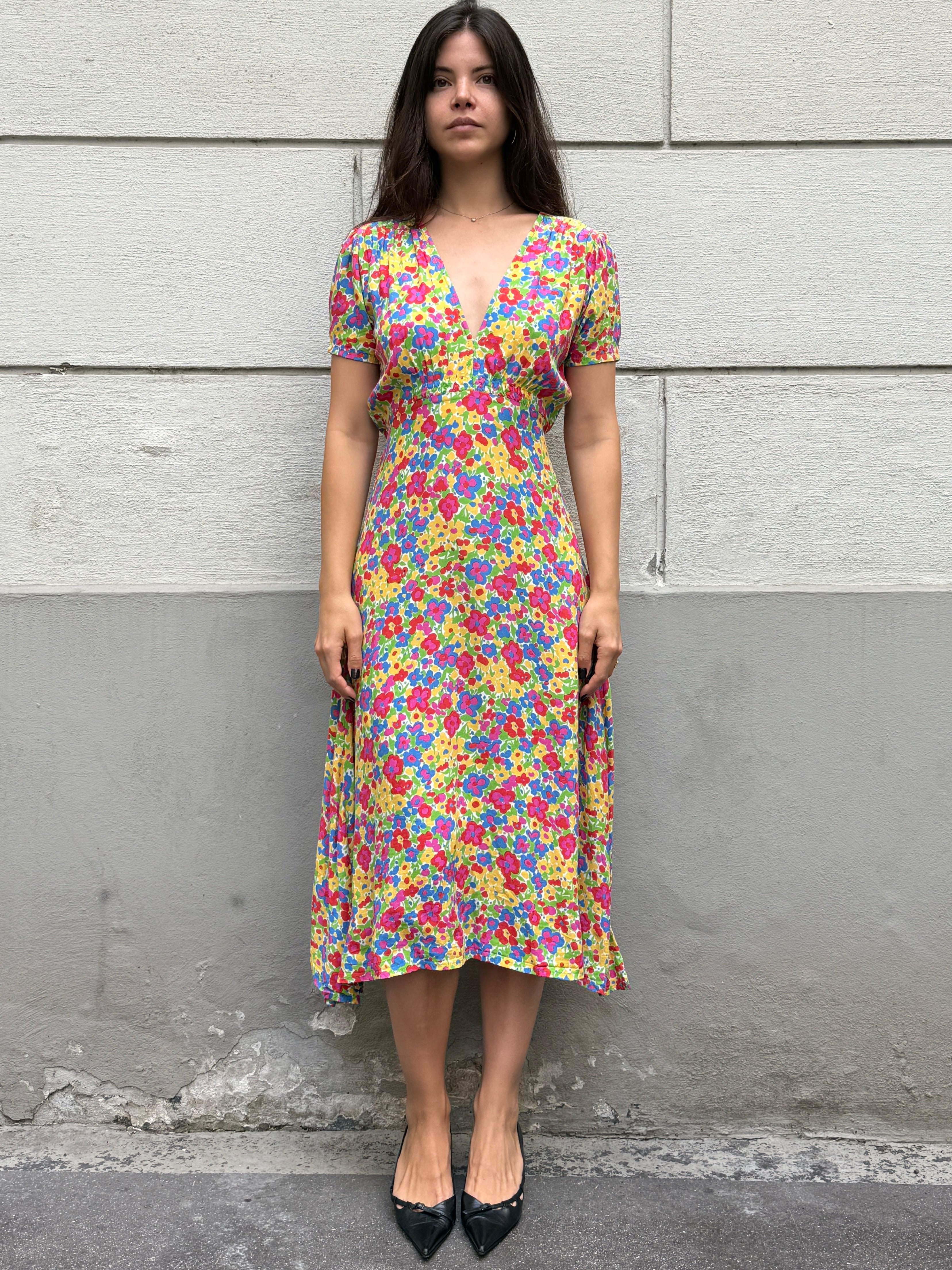 Faithfull the Brand Floral Midi Dress S