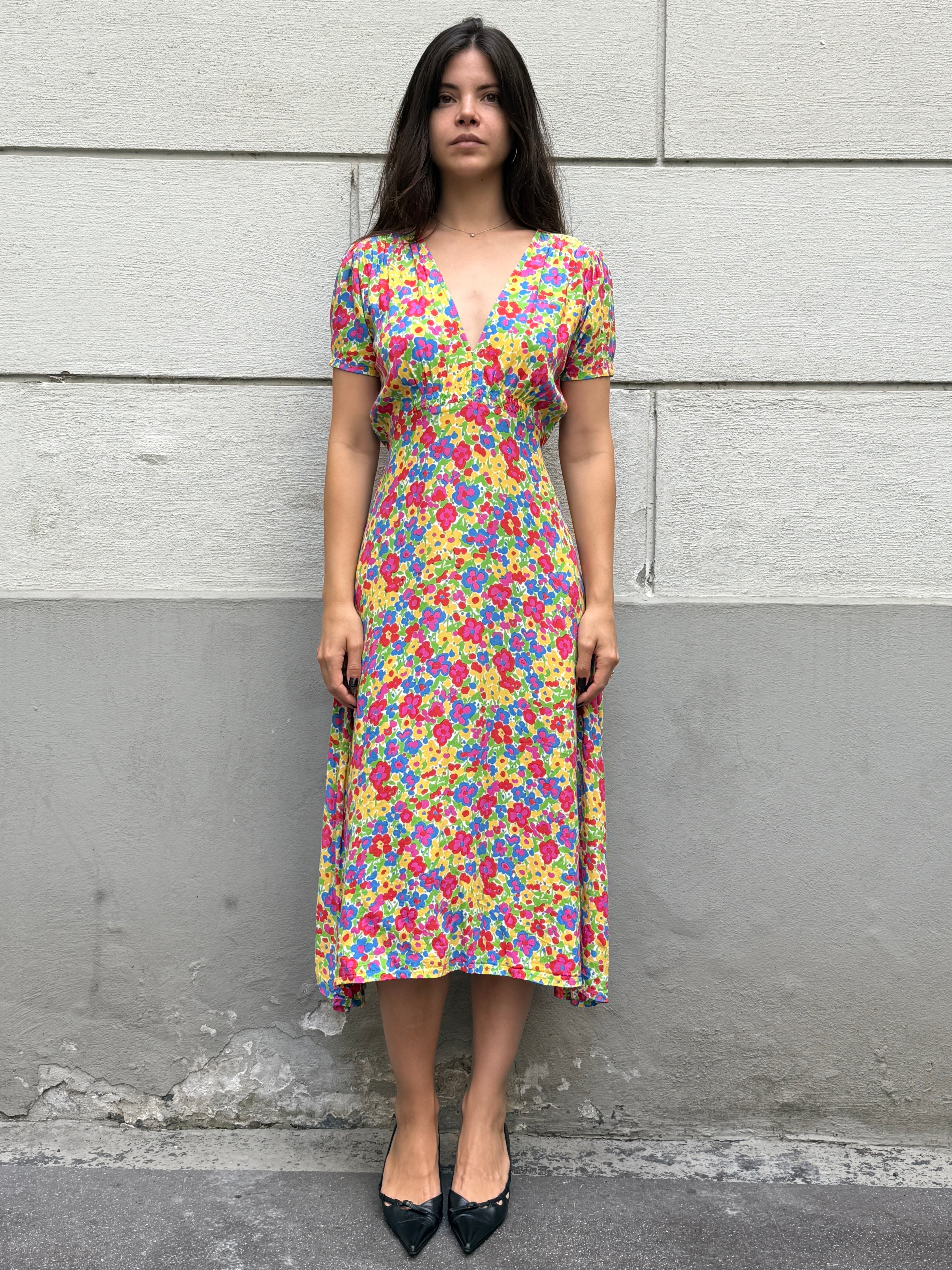 Faithfull the Brand Floral Midi Dress S