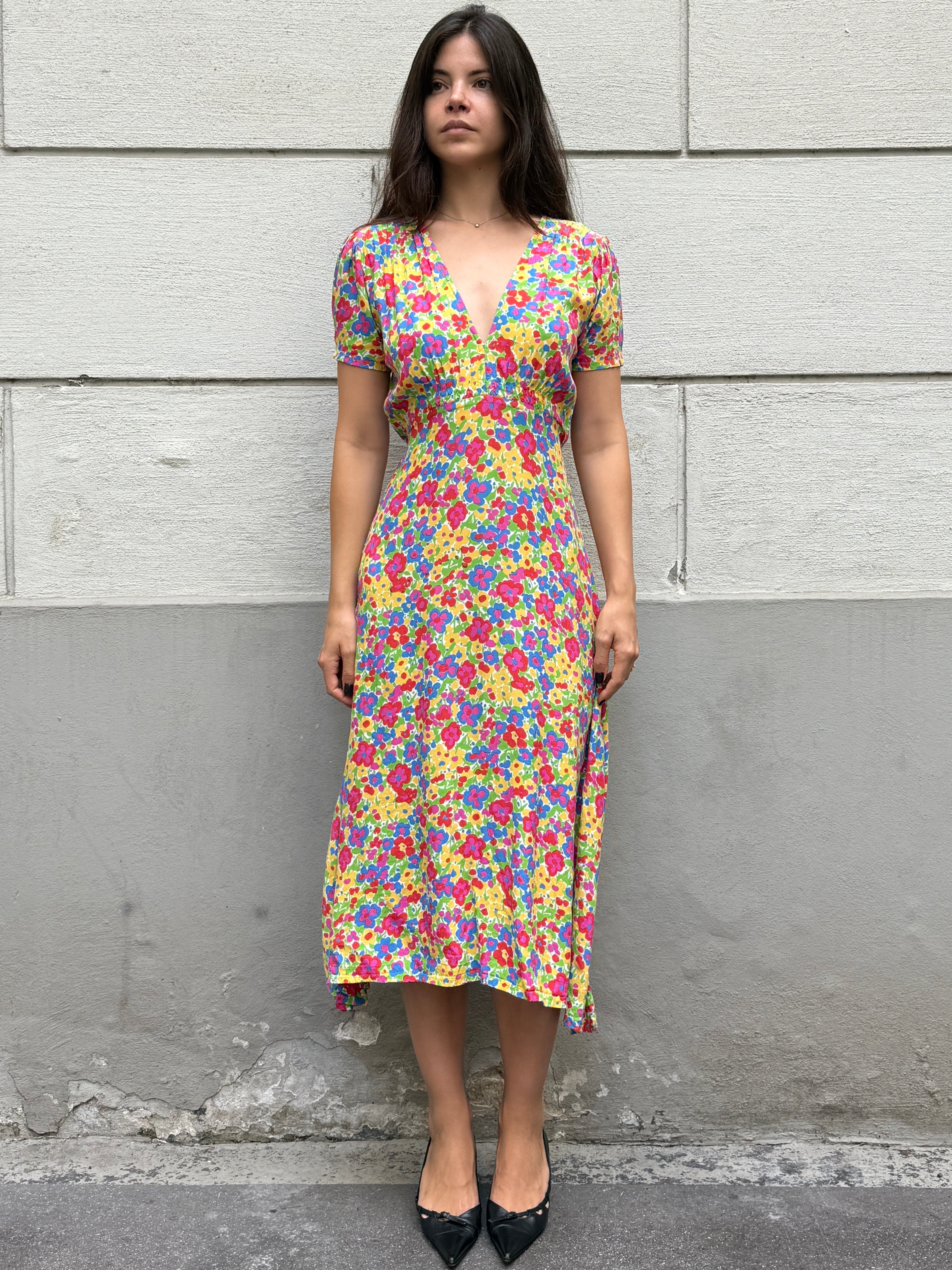 Faithfull the Brand Floral Midi Dress S