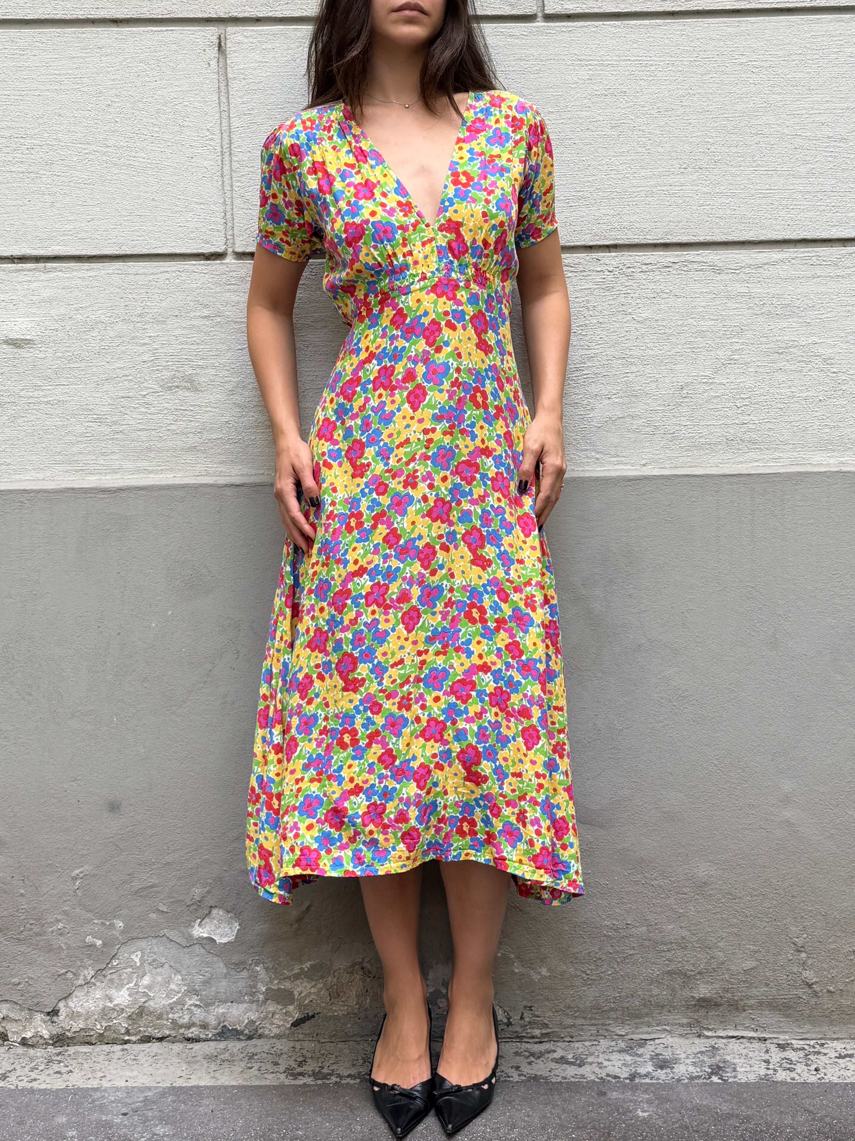 Faithfull the Brand Floral Midi Dress S