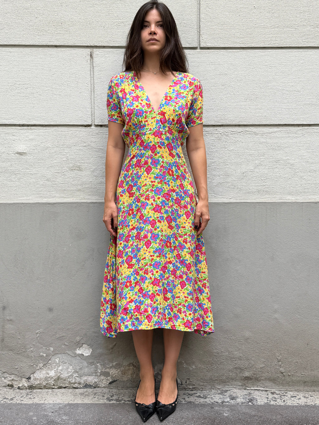 Faithfull the Brand Floral Midi Dress S