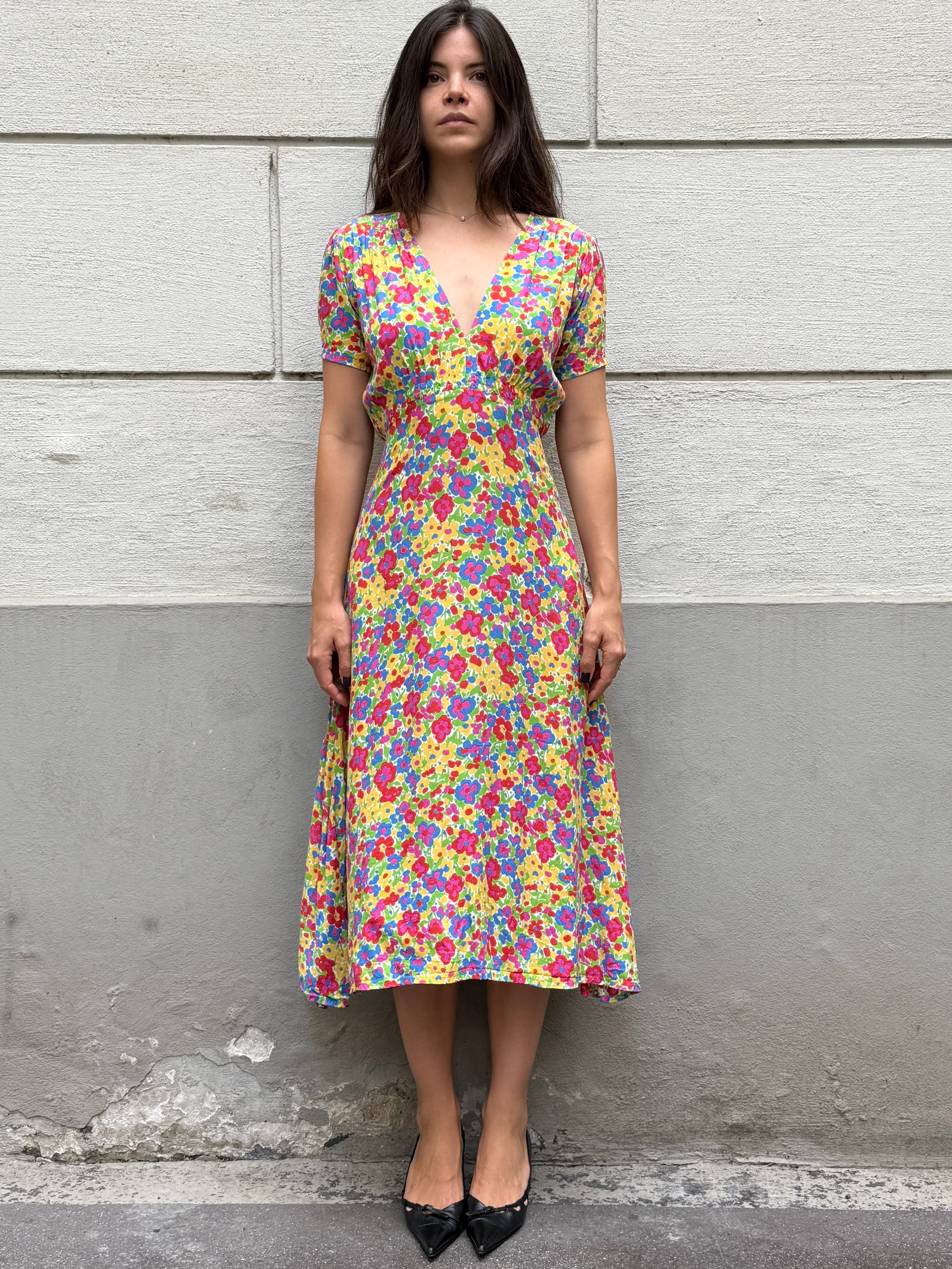 Faithfull the Brand Floral Midi Dress S
