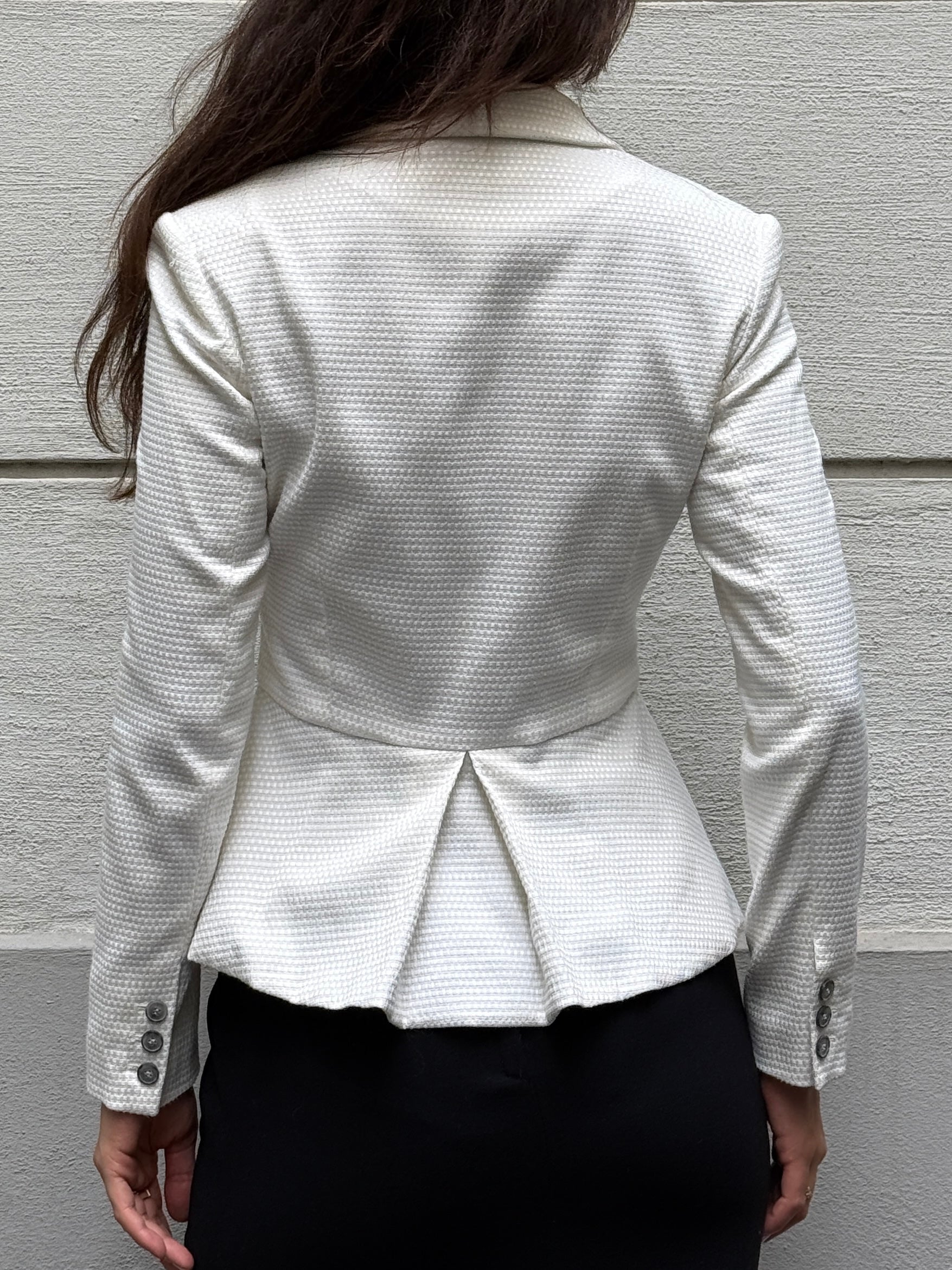 Vintage Tailored/Fitted White Blazer S