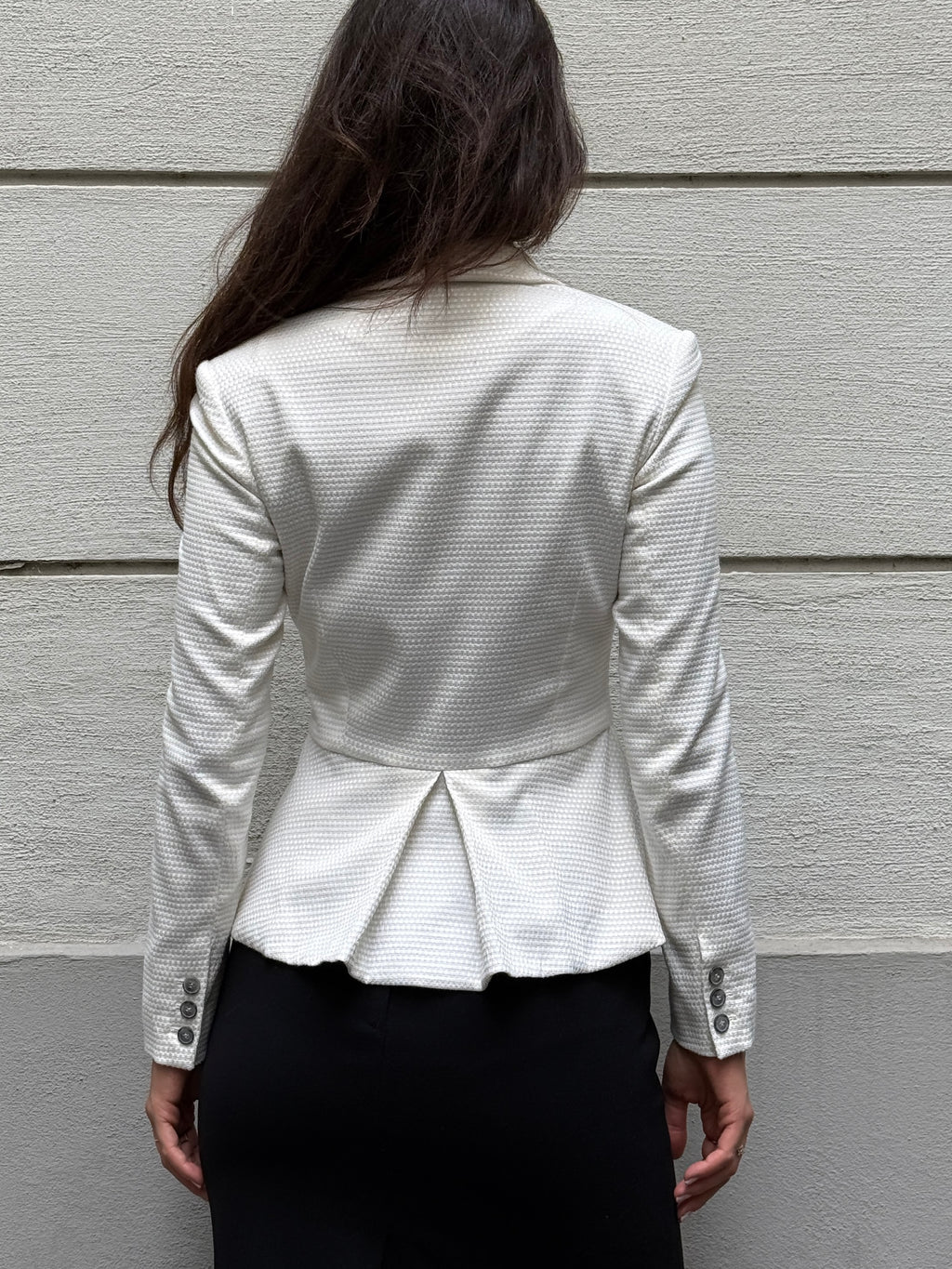 Vintage Tailored/Fitted White Blazer S