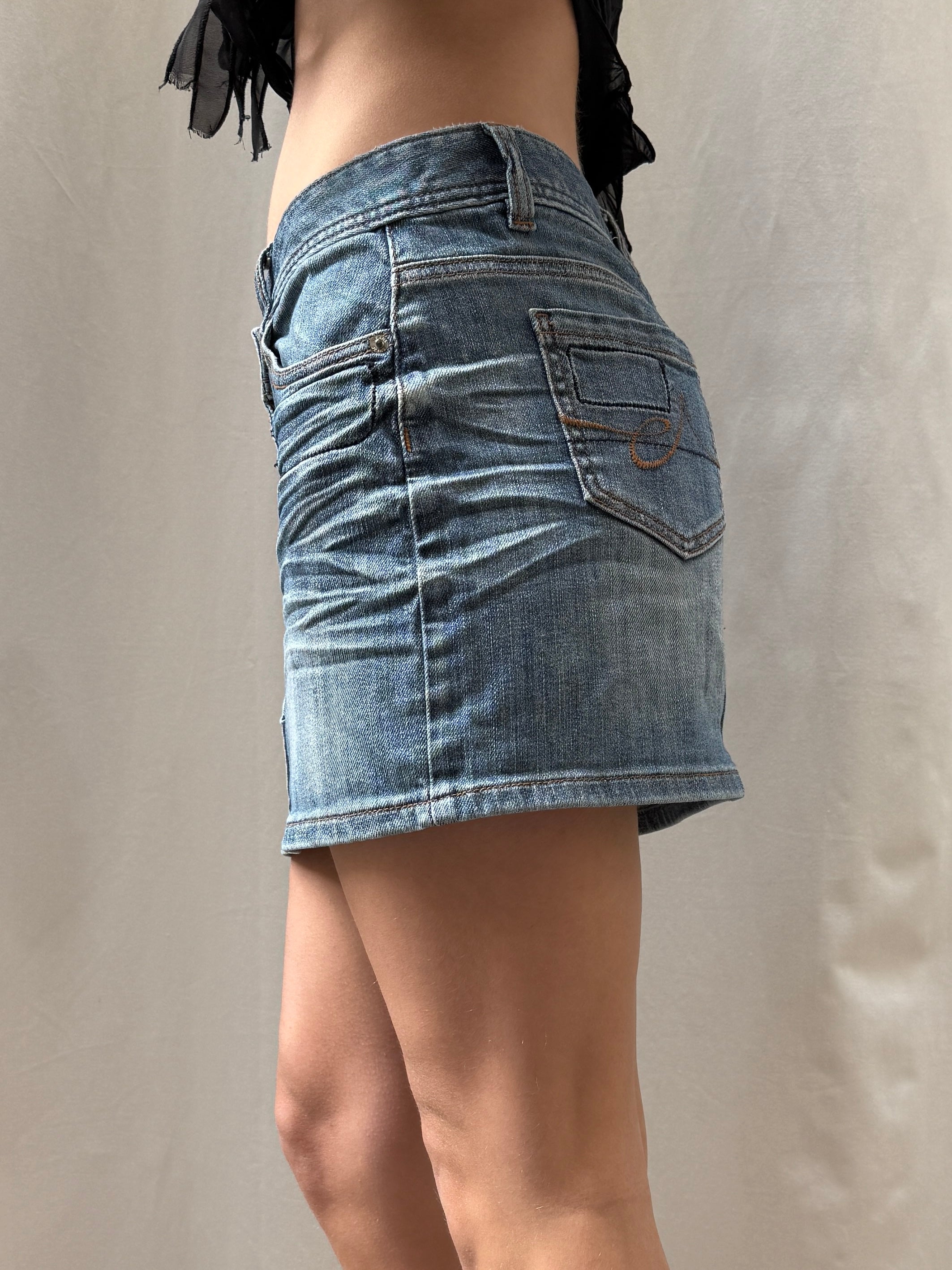 Vintage Y2K Denim Mini Skirt S