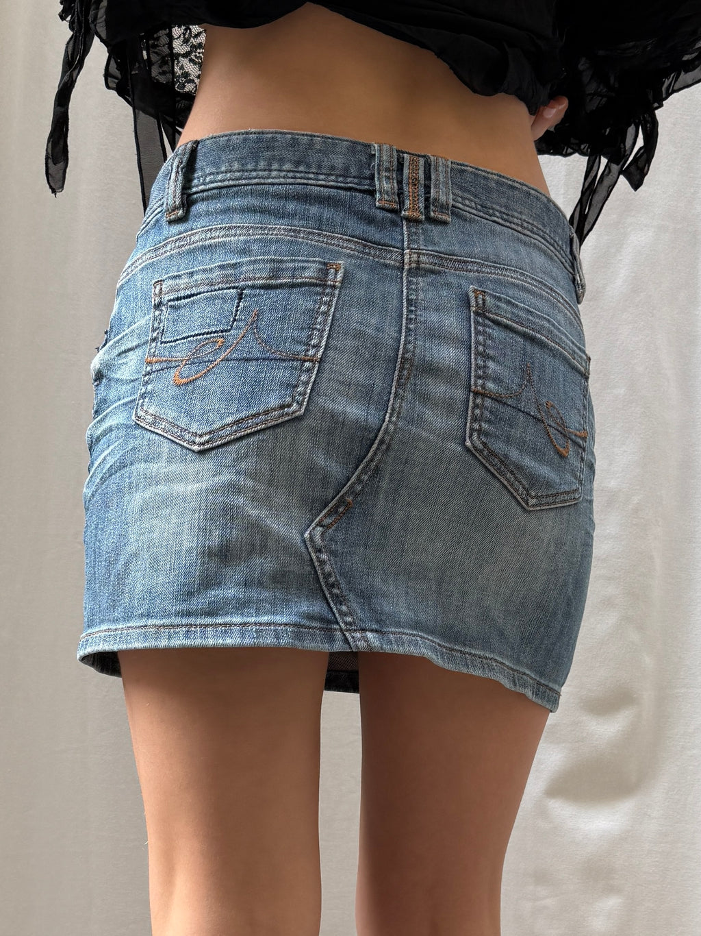 Vintage Y2K Denim Mini Skirt S