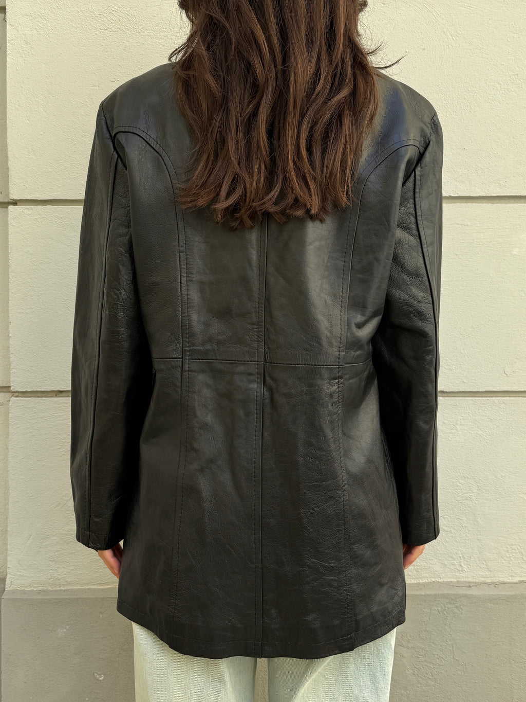 Vintage 100% Genuine Leather Black Jacket L