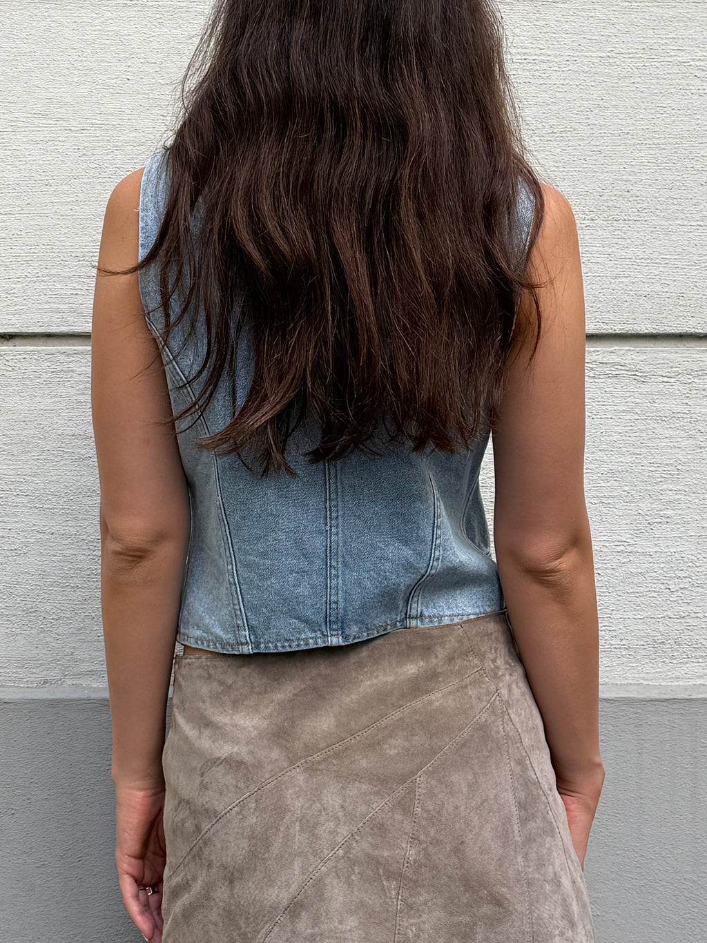 Vintage 100% Cotton Light Blue Vest M