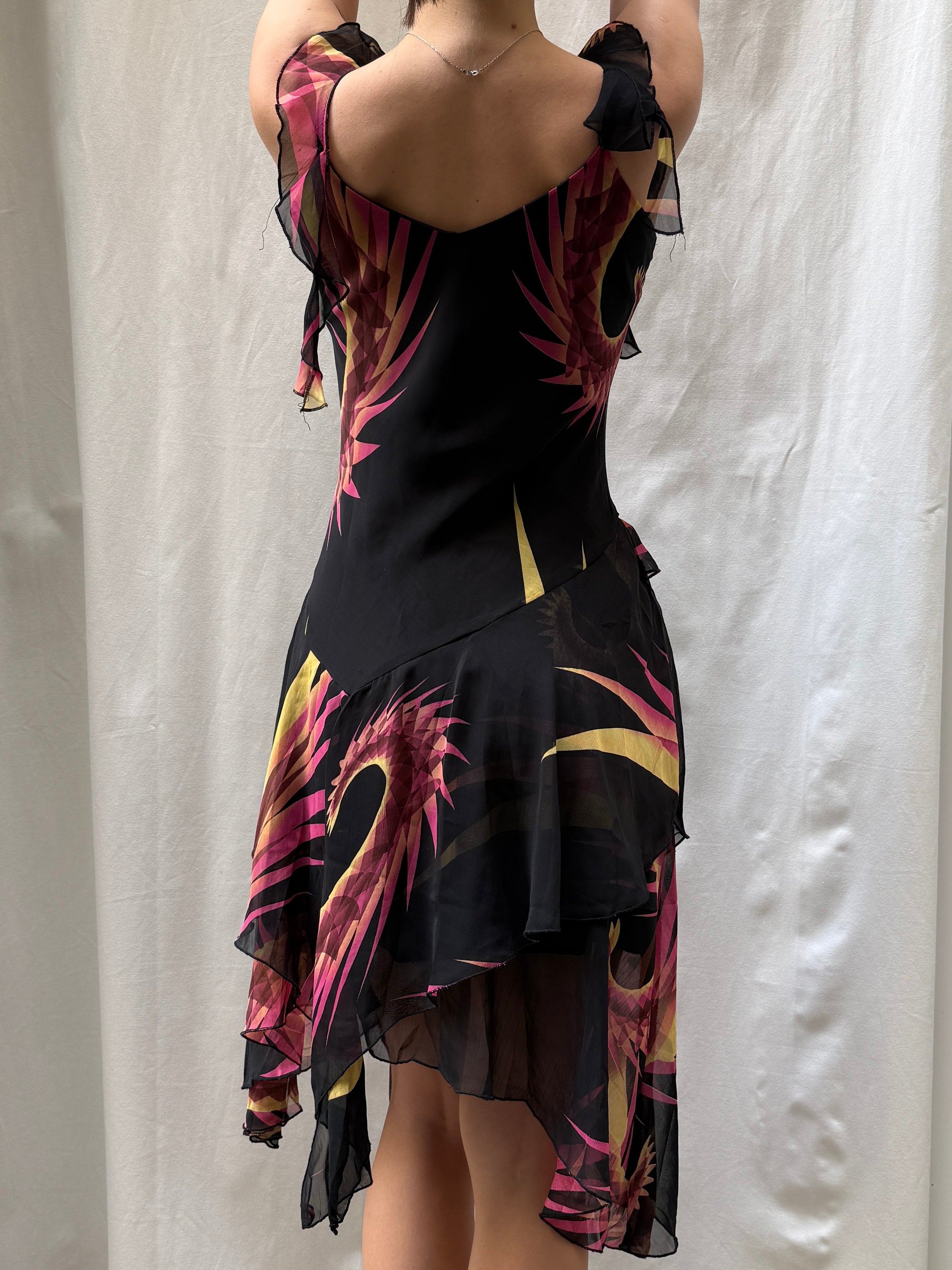 Vintage Y2K Fairy Asymmetrical Dress S