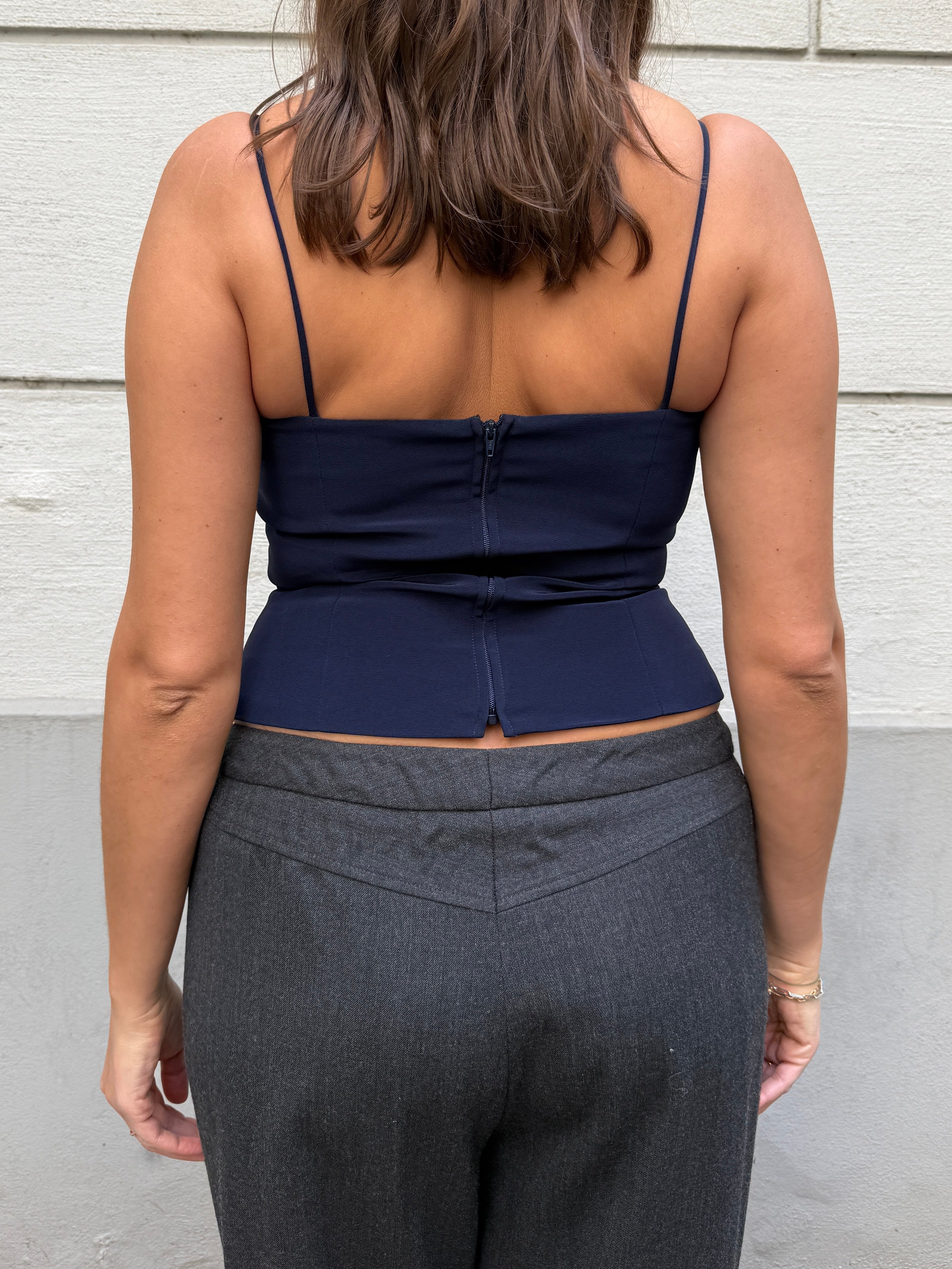 Vintage Sparkly Bustier Top With Built In Bra M/L