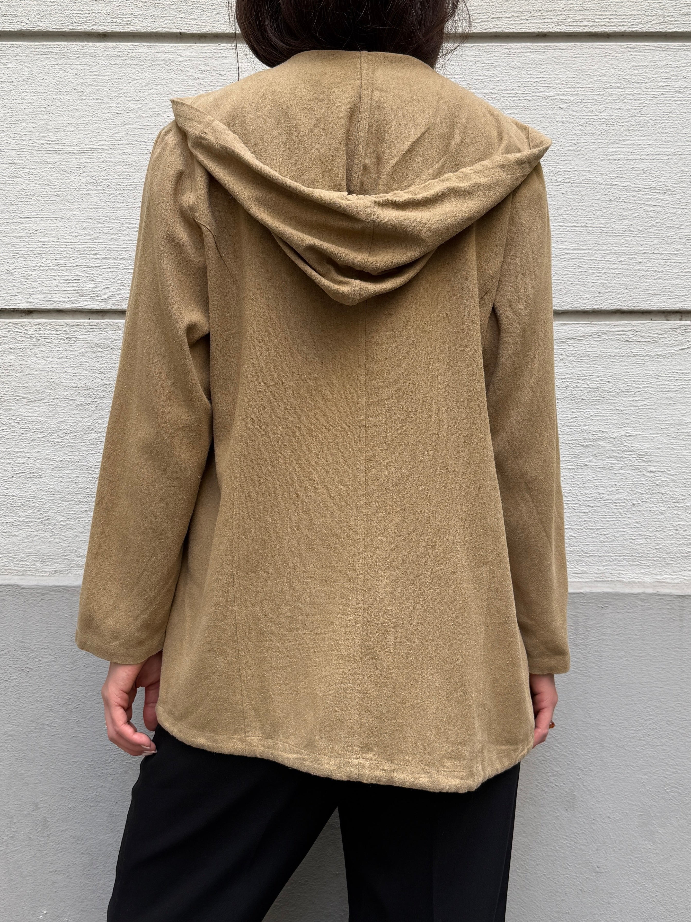 Vintage 100% Silk Zip Up Hoodie M/L