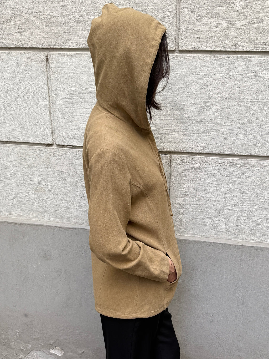 Vintage 100% Silk Zip Up Hoodie M/L