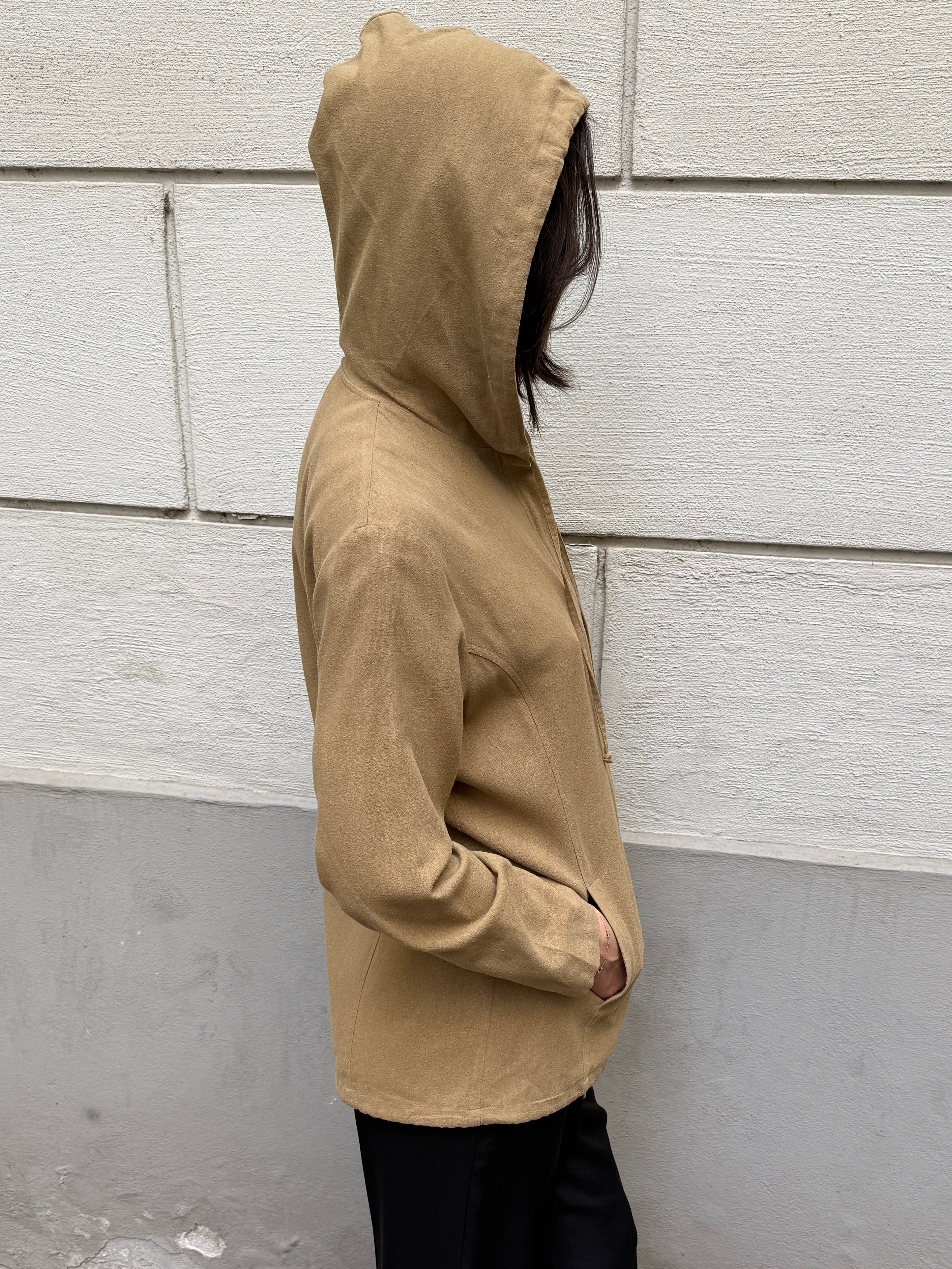 Vintage 100% Silk Zip Up Hoodie M/L