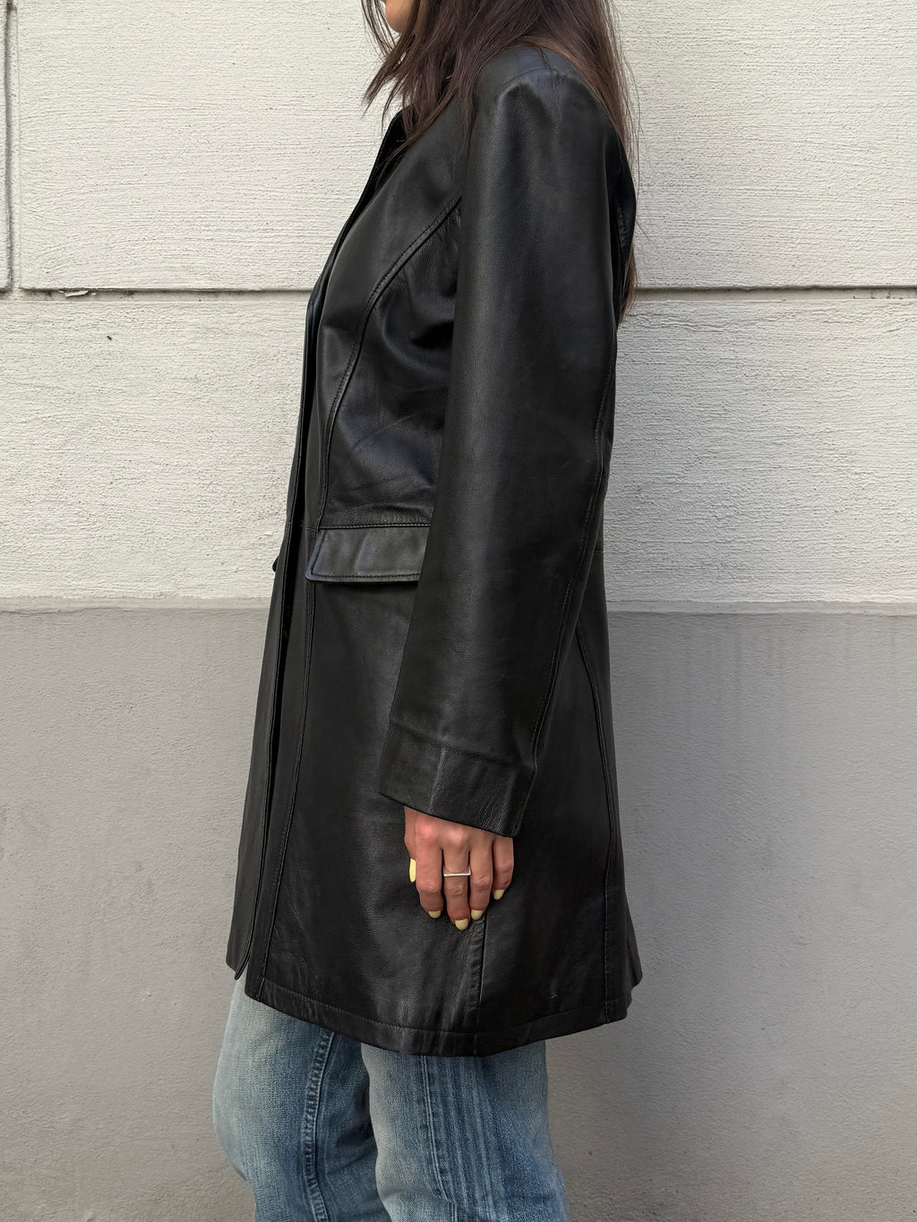 Vintage 100% Genuine Leather Black Jacket L