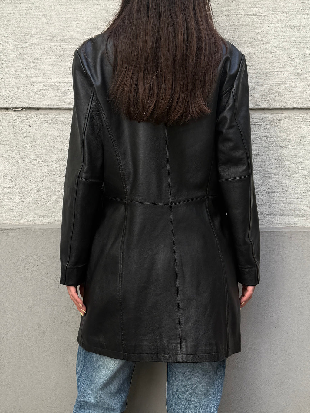 Vintage 100% Genuine Leather Black Jacket L