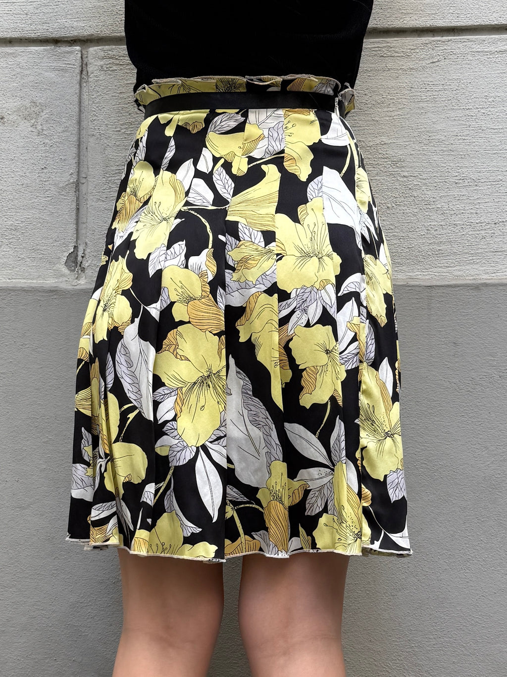 Vintage Sonia Rykiel 100% Silk High Waisted Floral Skirt XS/S