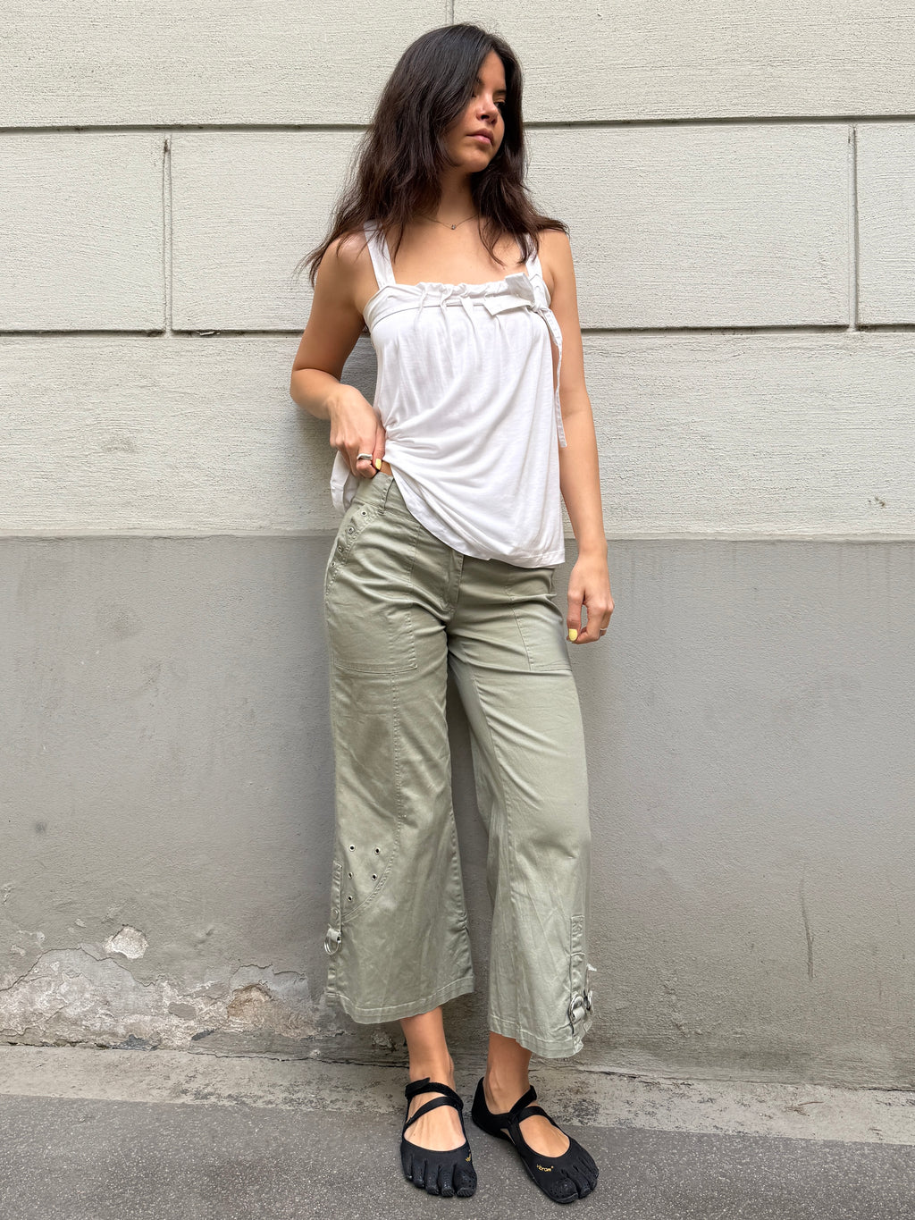 100% Cotton Cop Copine White Top S