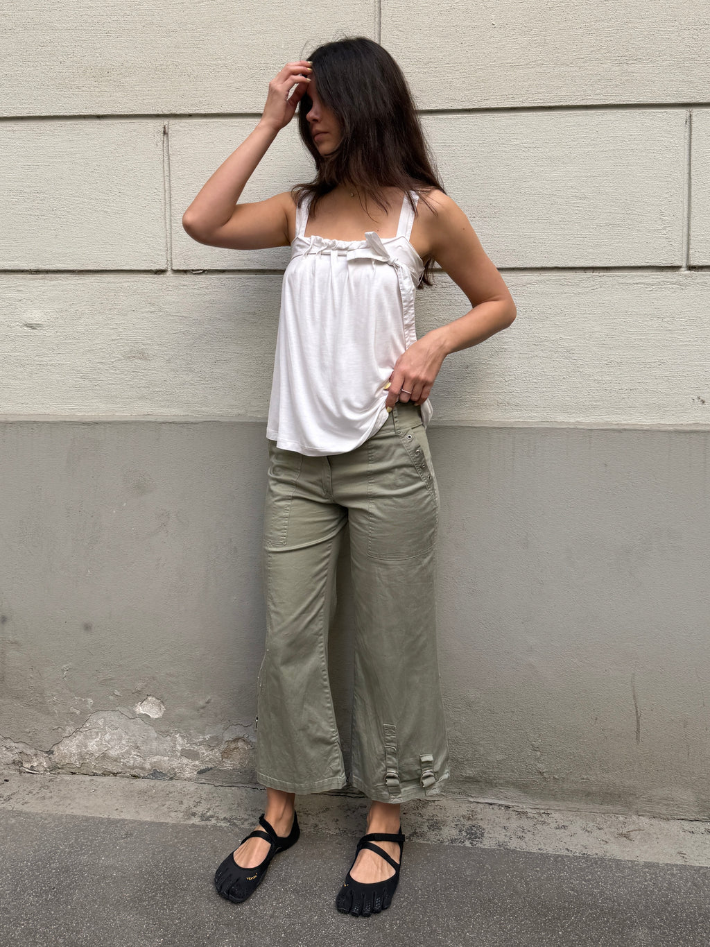 100% Cotton Cop Copine White Top S