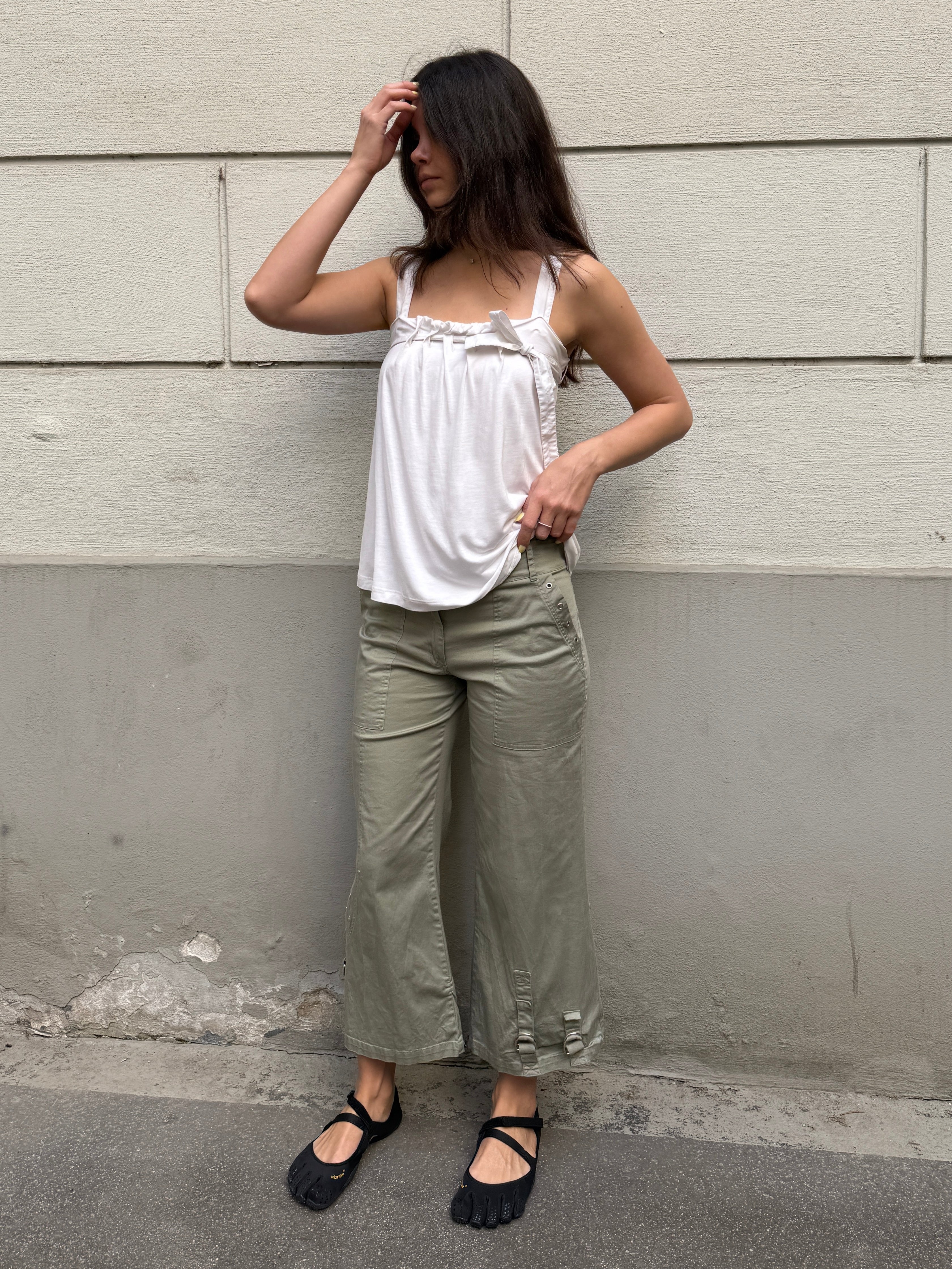 100% Cotton Cop Copine White Top S