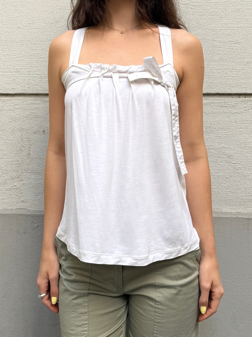 100% Cotton Cop Copine White Top S