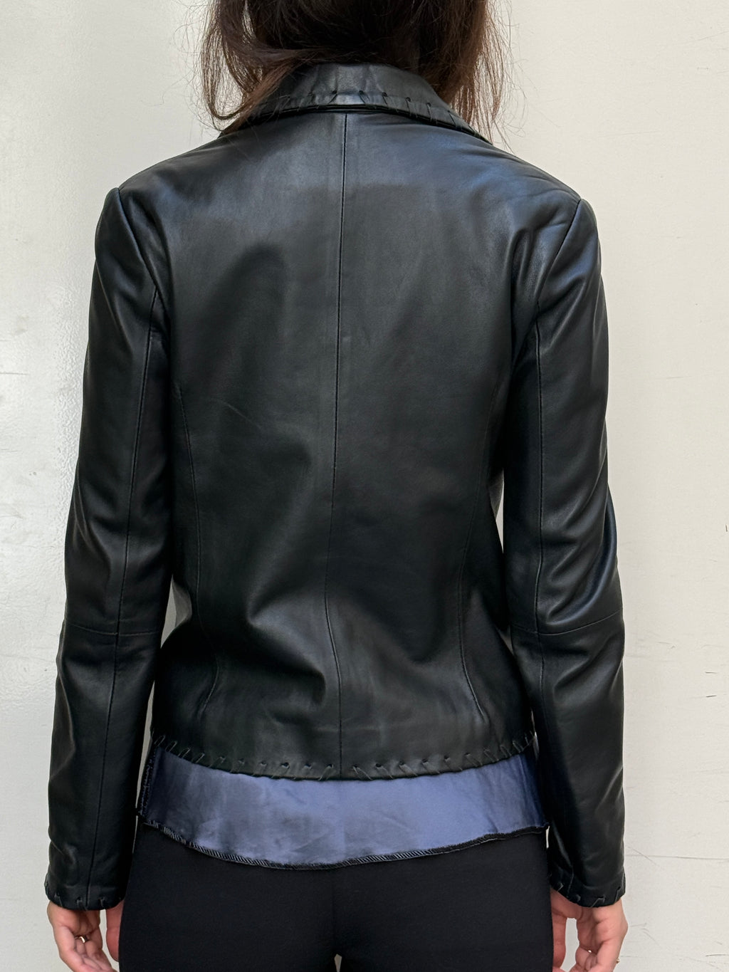 Vintage 90's Black 100% Genuine Leather Jacket S