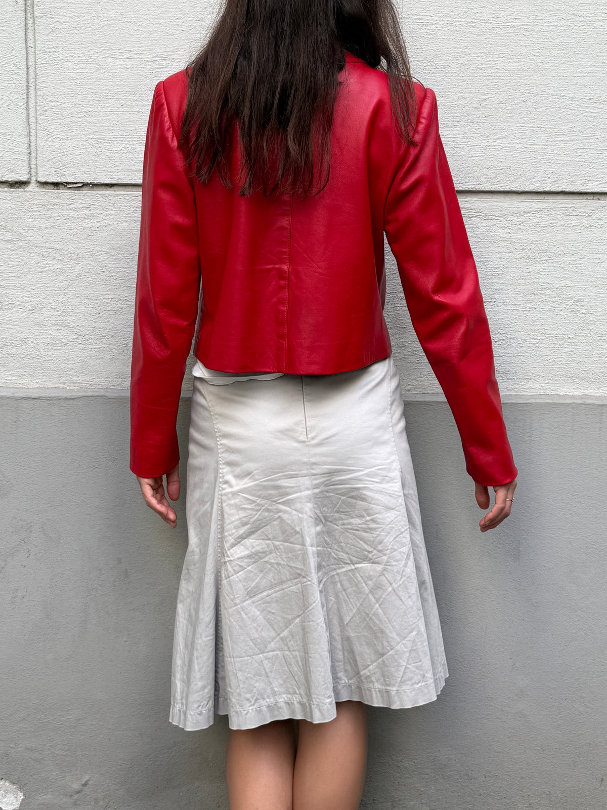 Vintage 100% Genuine Leather Red Jacket S/M