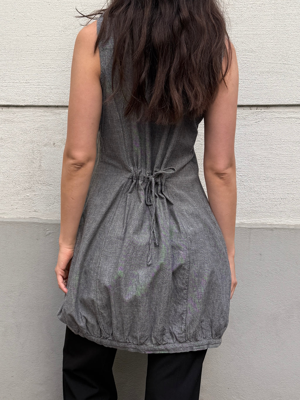 Vintage Y2K Style High Neck Bubble Tunic Top M