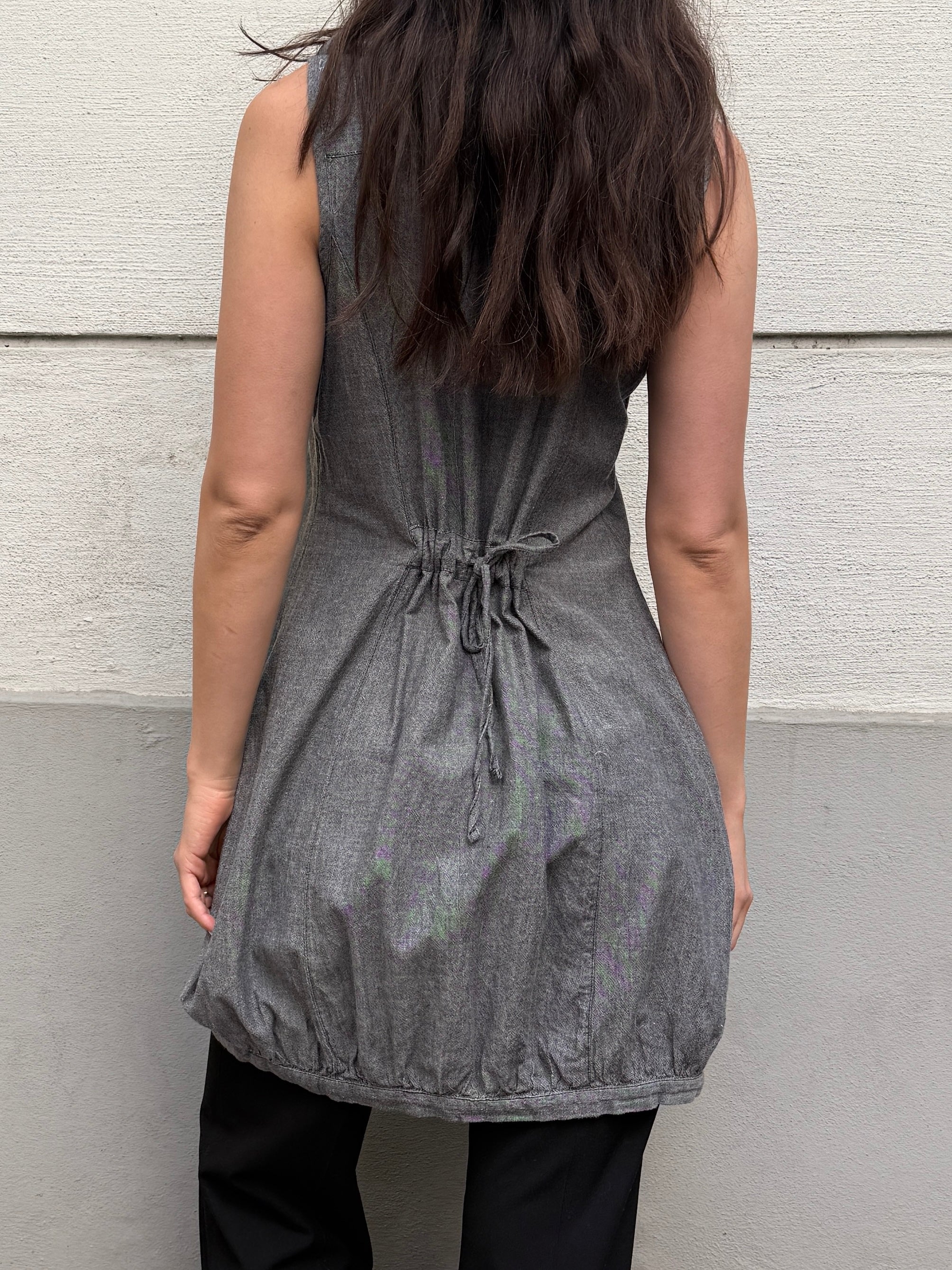 Vintage Y2K Style High Neck Bubble Tunic Top M