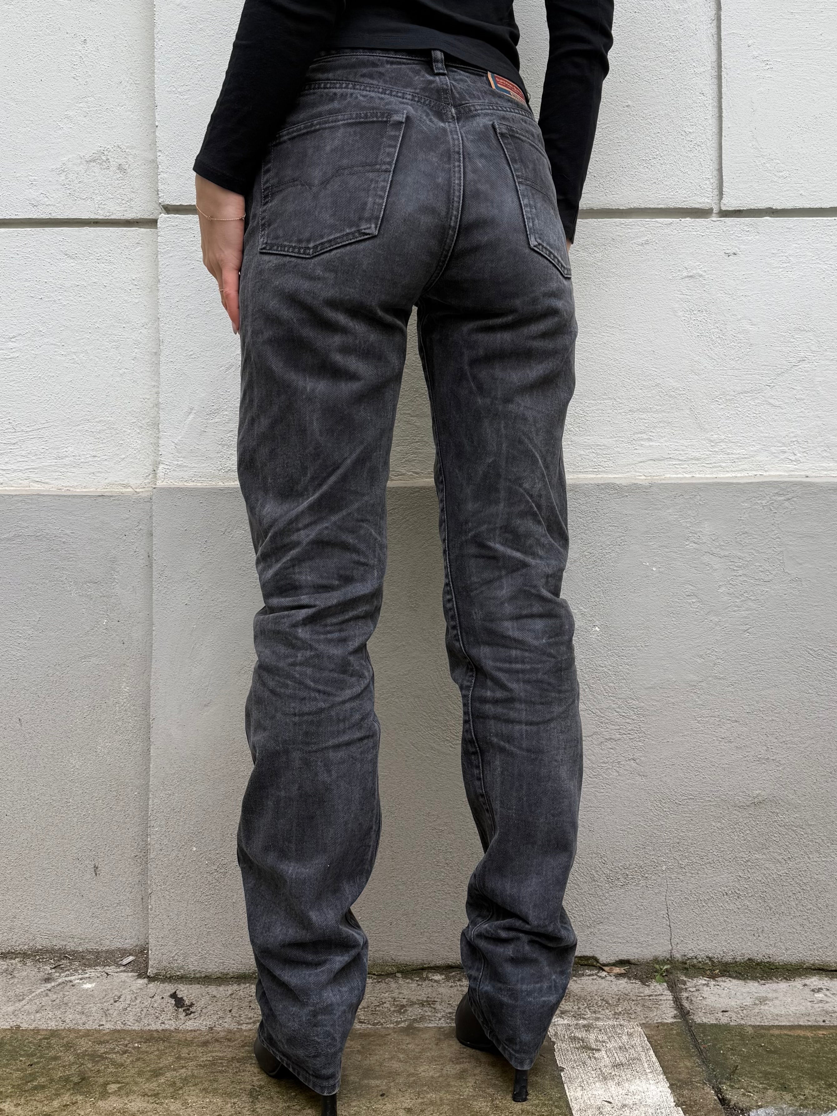 Vintage Diesel Black High Waisted Extra Long Jeans S EU 36