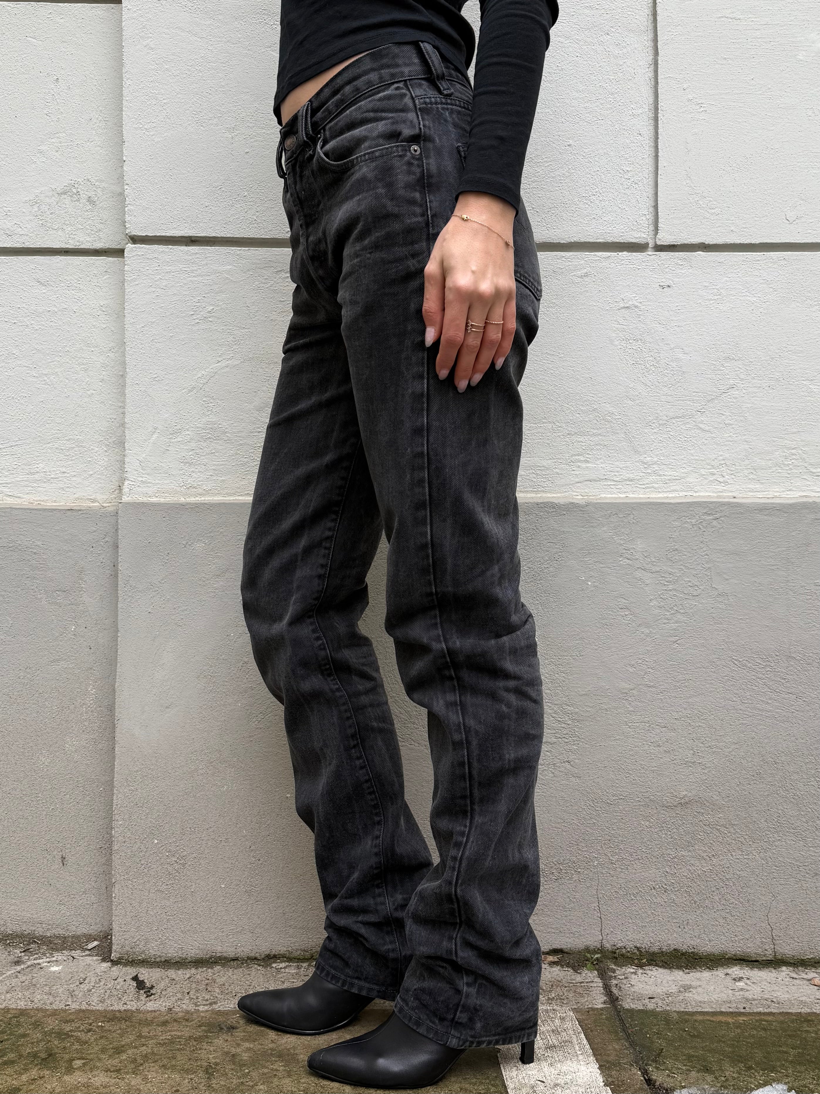 Vintage Diesel Black High Waisted Extra Long Jeans S EU 36