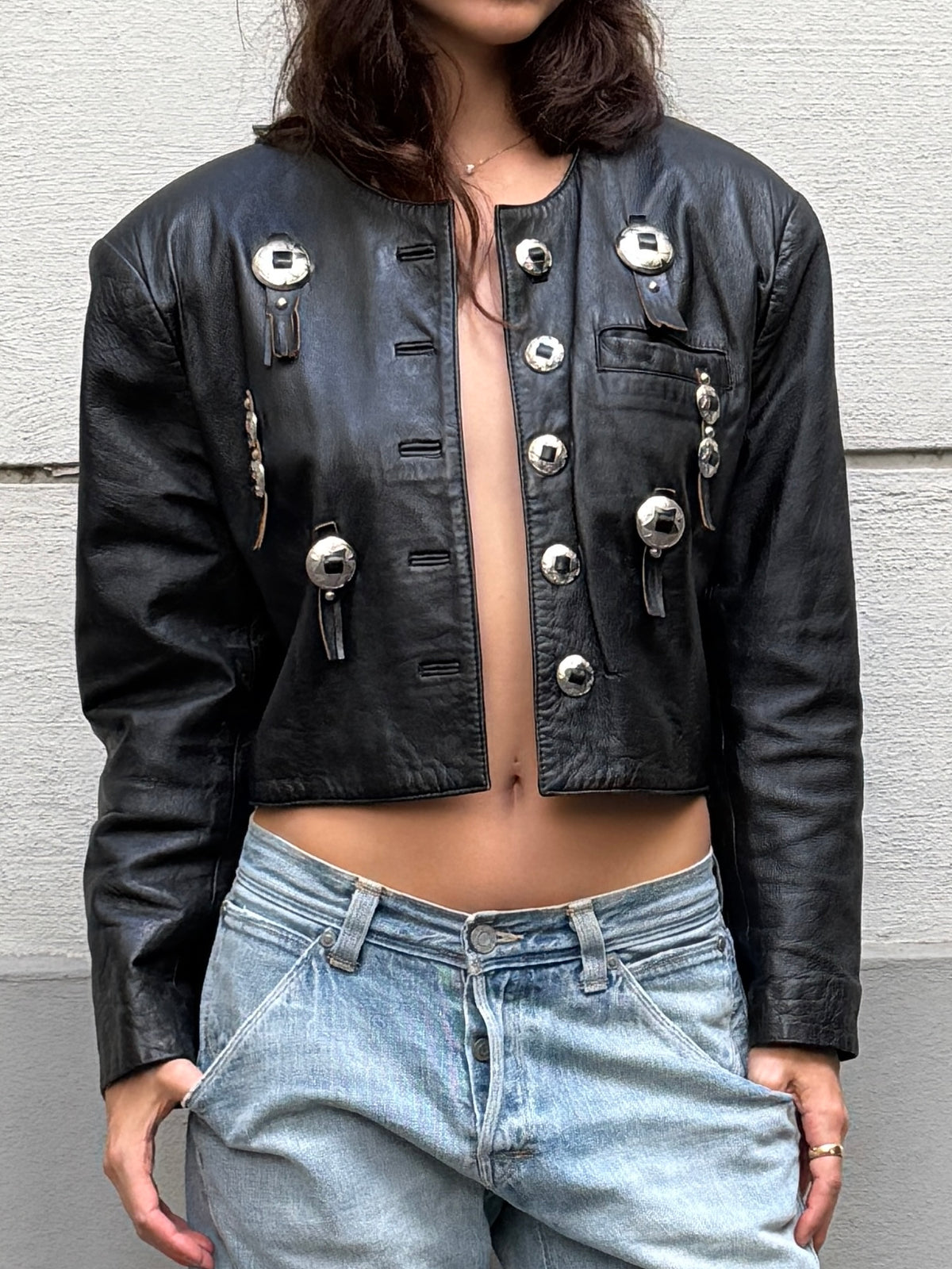Vintage 100% Genuine Leather Western Jacket L