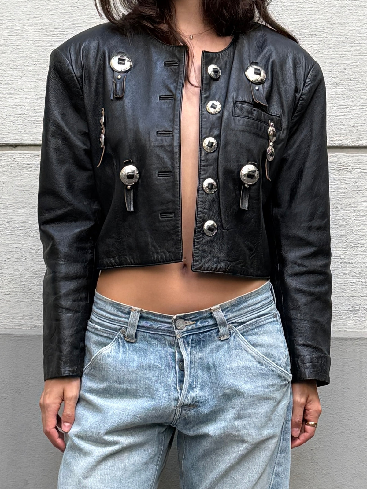 Vintage 100% Genuine Leather Western Jacket L