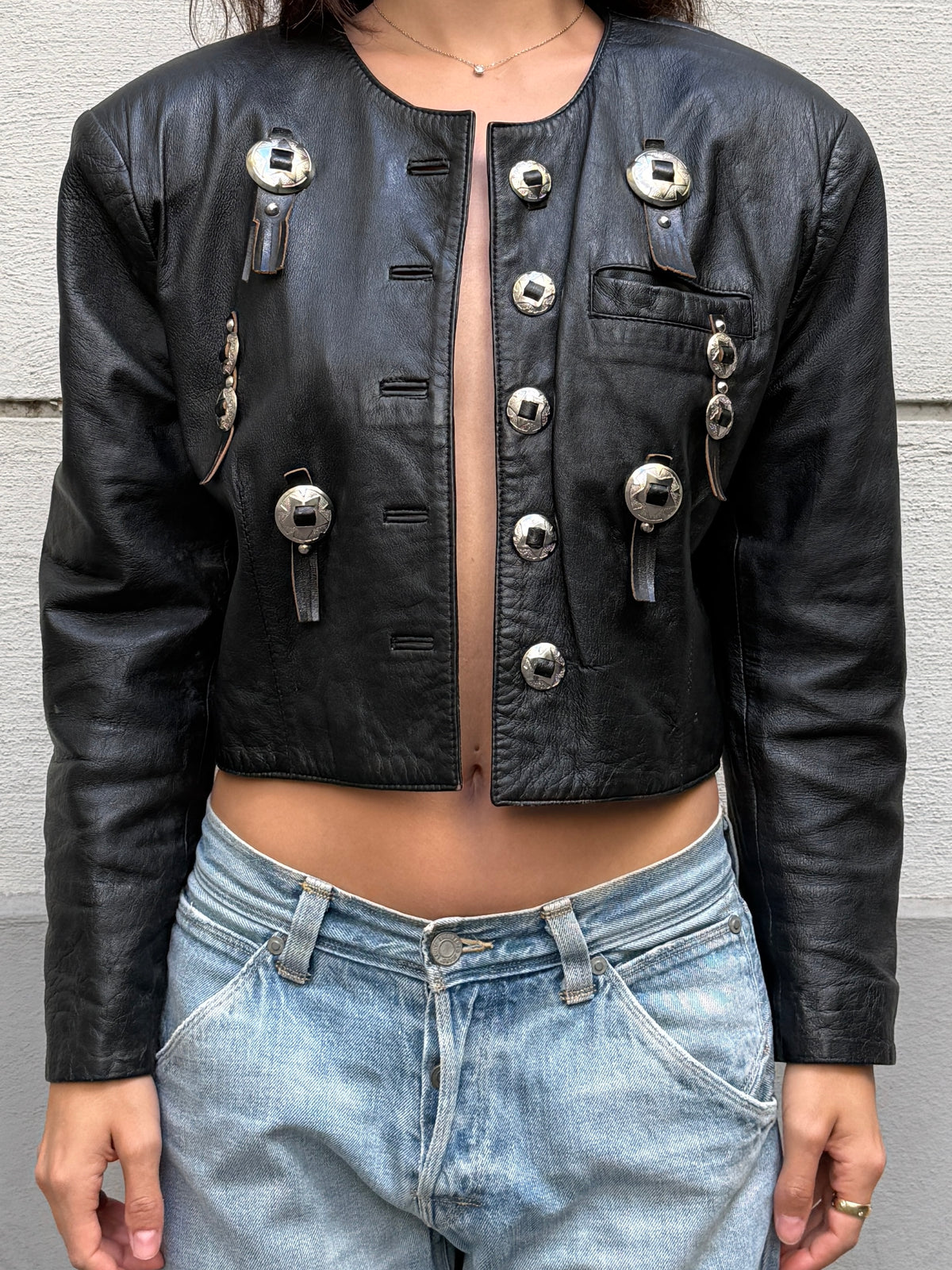 Vintage 100% Genuine Leather Western Jacket L