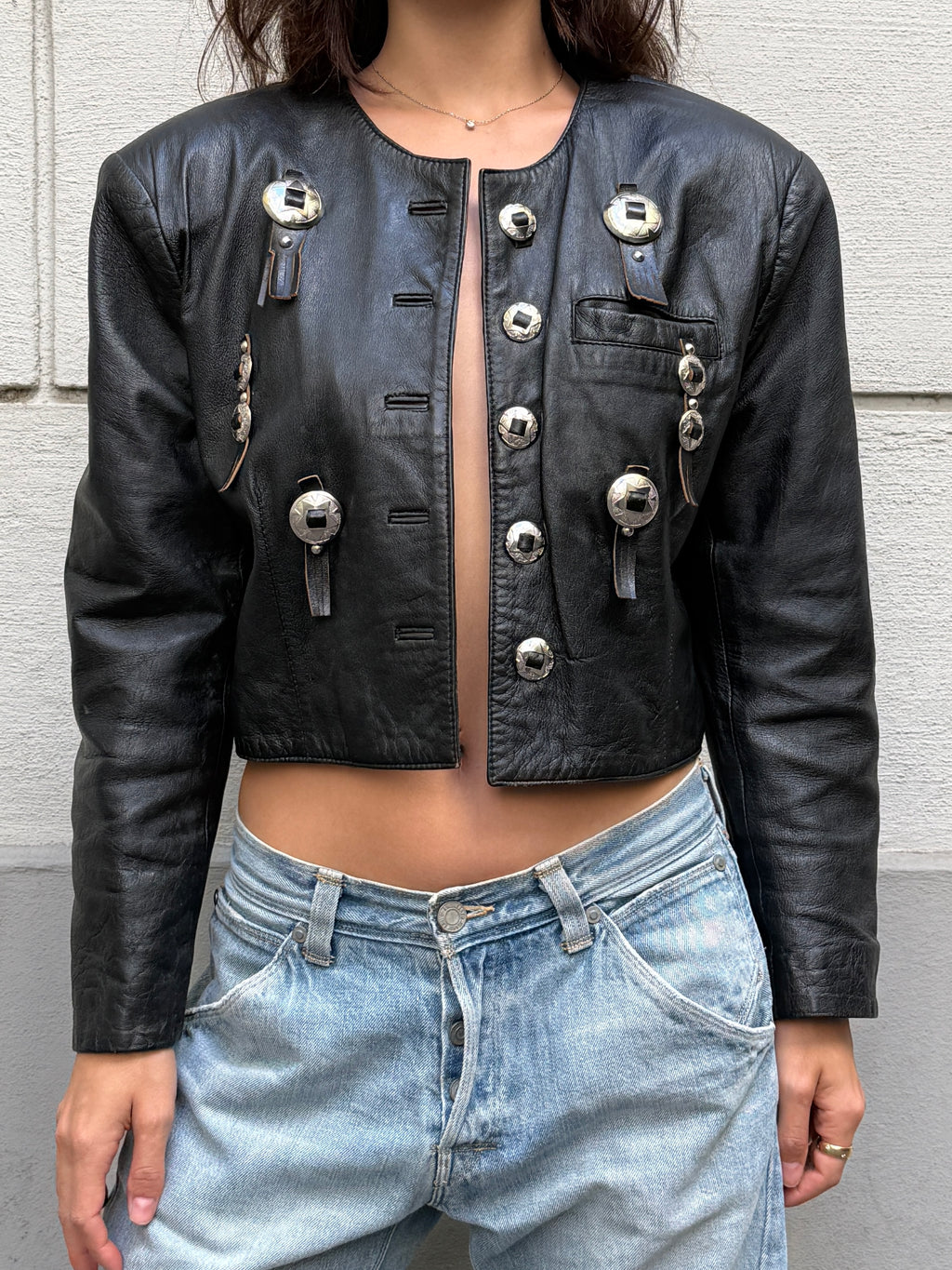 Vintage 100% Genuine Leather Western Jacket L